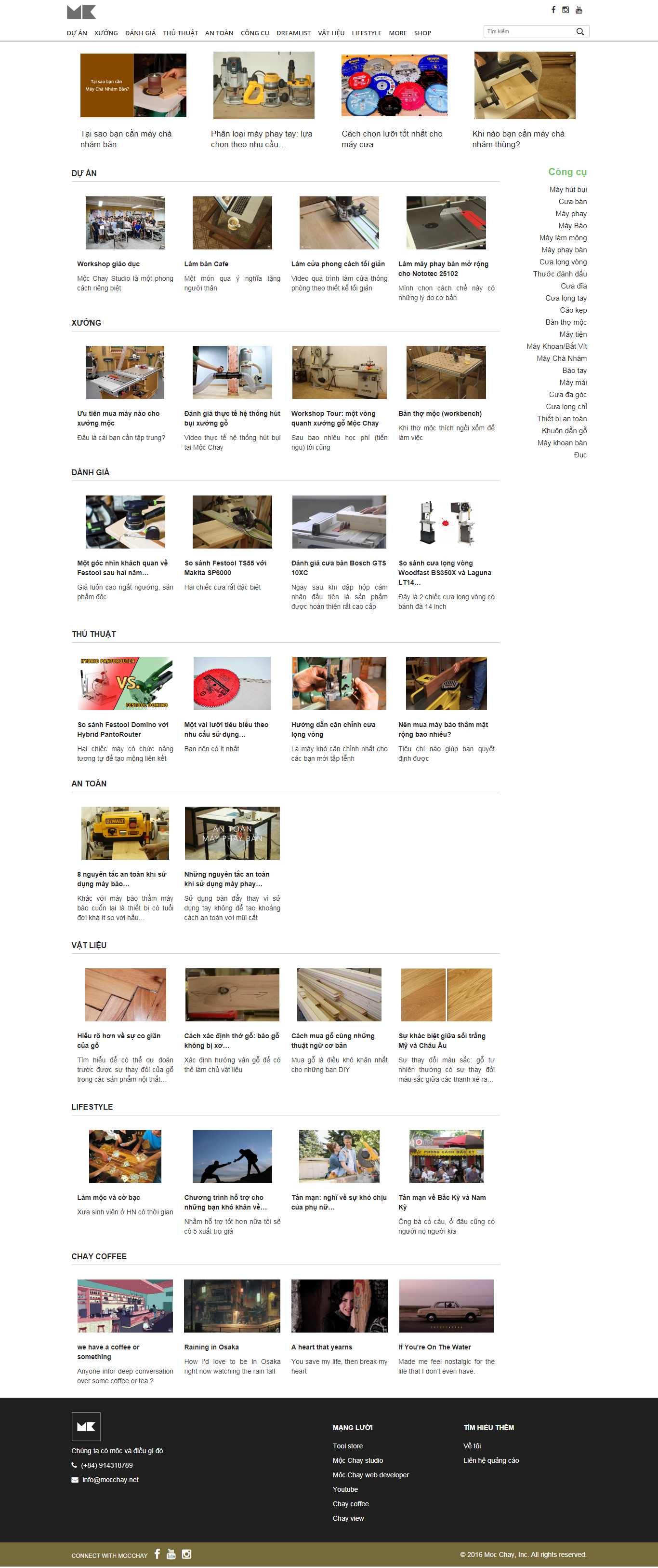 Thiết kế Website xưởng đồ gỗ - mocchay.net - VietWebGroup.Vn