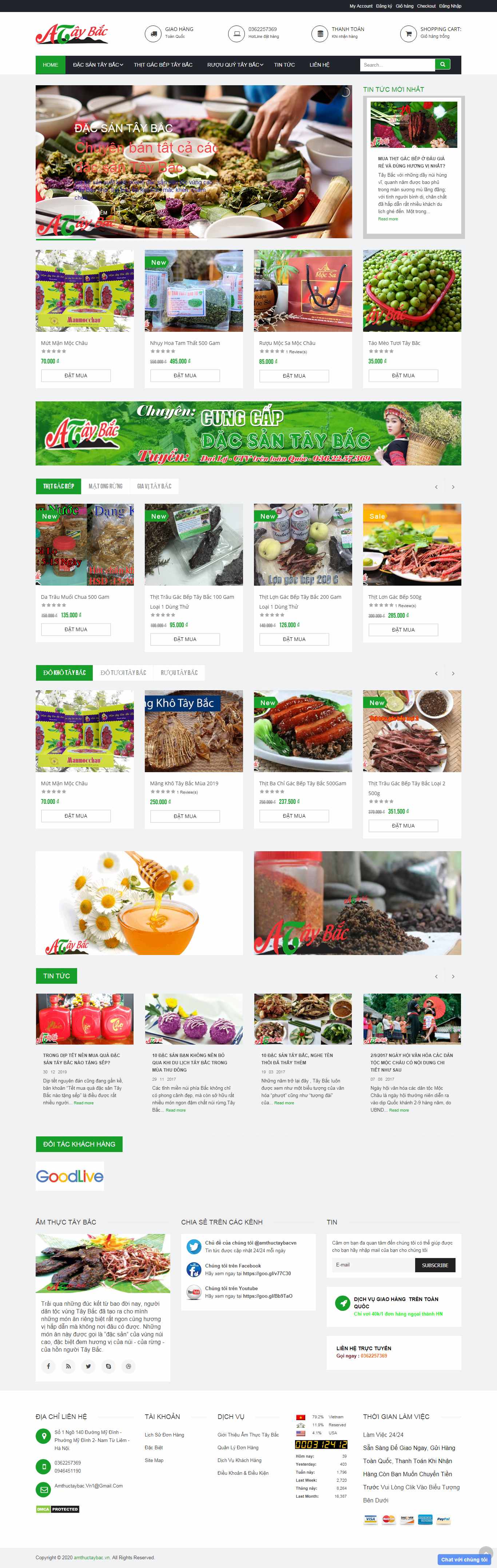 Thiết kế Website bán đặc sản - amthuctaybac.vn - VietWebGroup.Vn