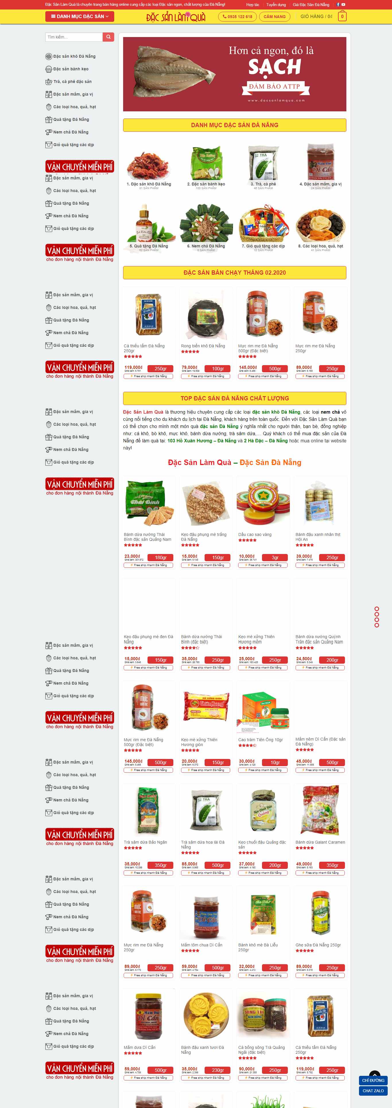 Thiết kế Website bán đặc sản - dacsanlamqua.com - VietWebGroup.Vn