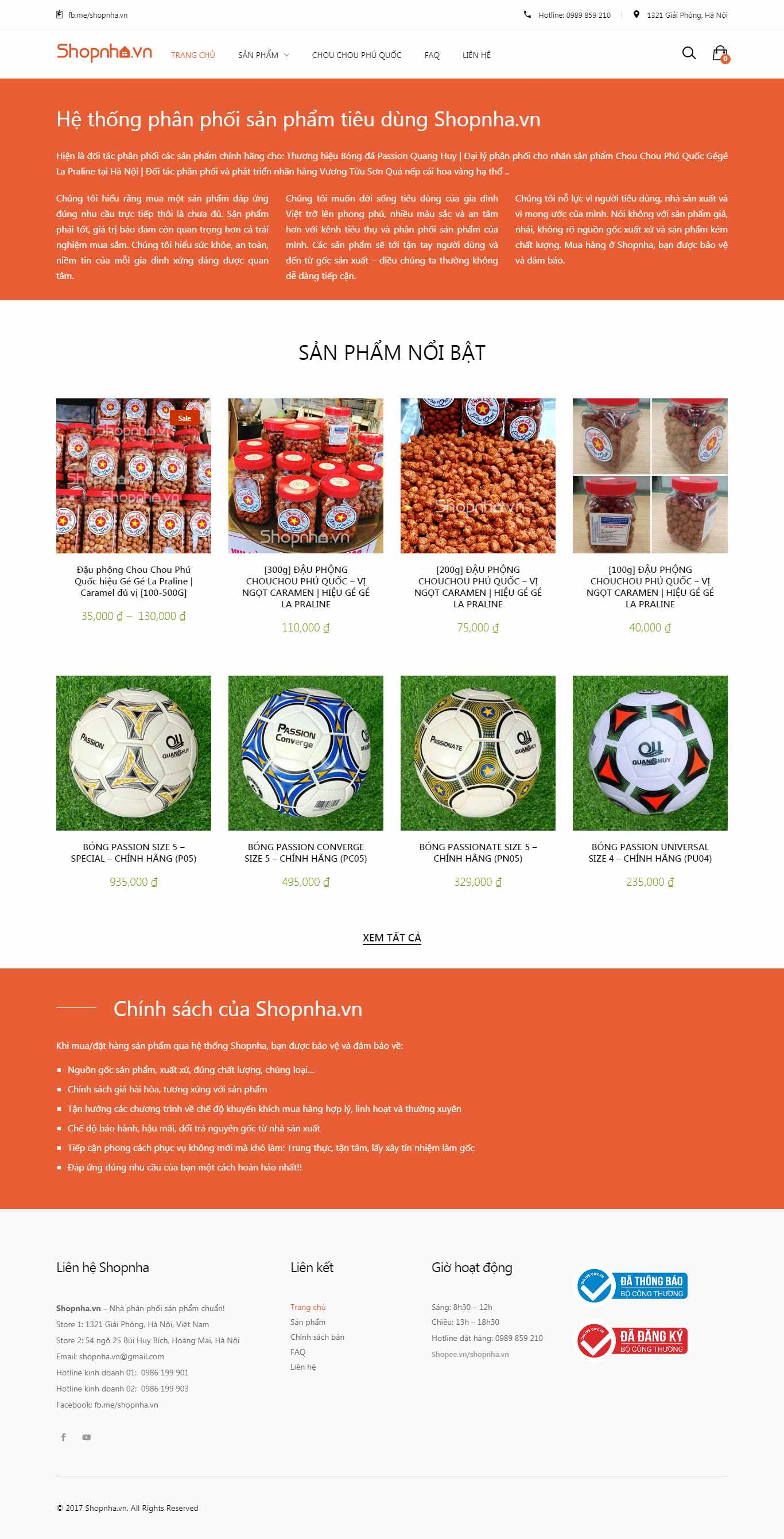 Thiết kế Website bán đặc sản - shopnha.vn - VietWebGroup.Vn