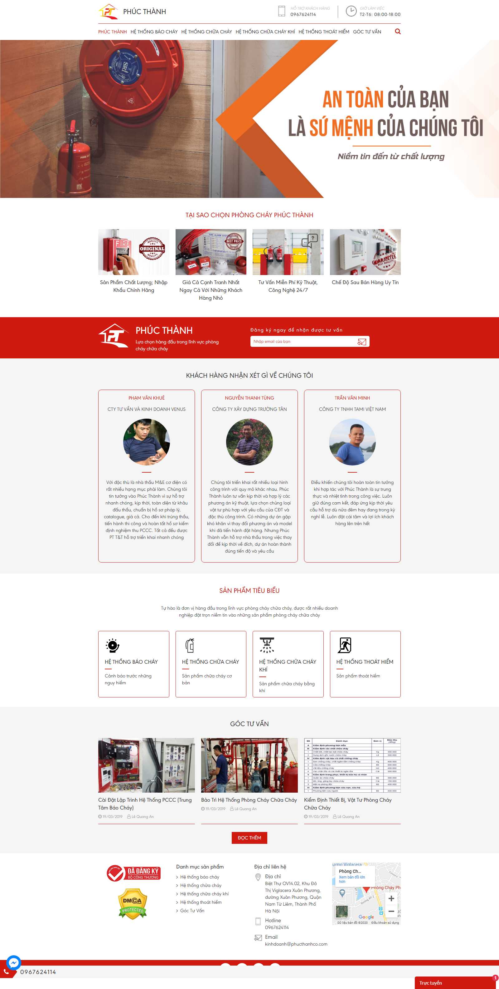 Thiết kế Website chữa cháy - phongchayphucthanh.com - VietWebGroup.Vn