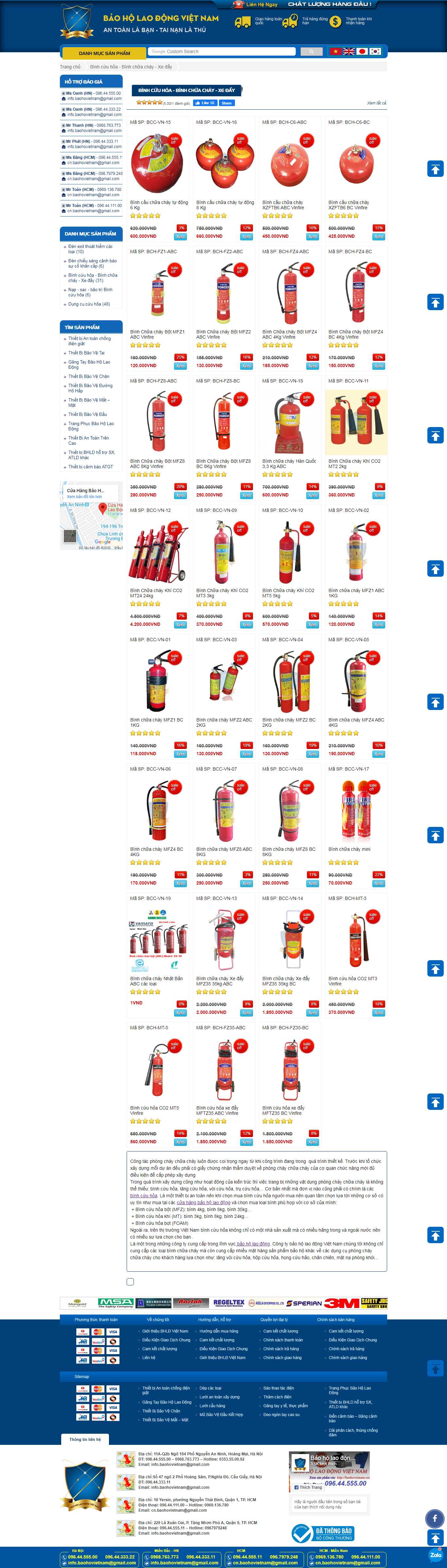 Thiết kế Website bình chữa cháy - baohovietnam.com - VietWebGroup.Vn