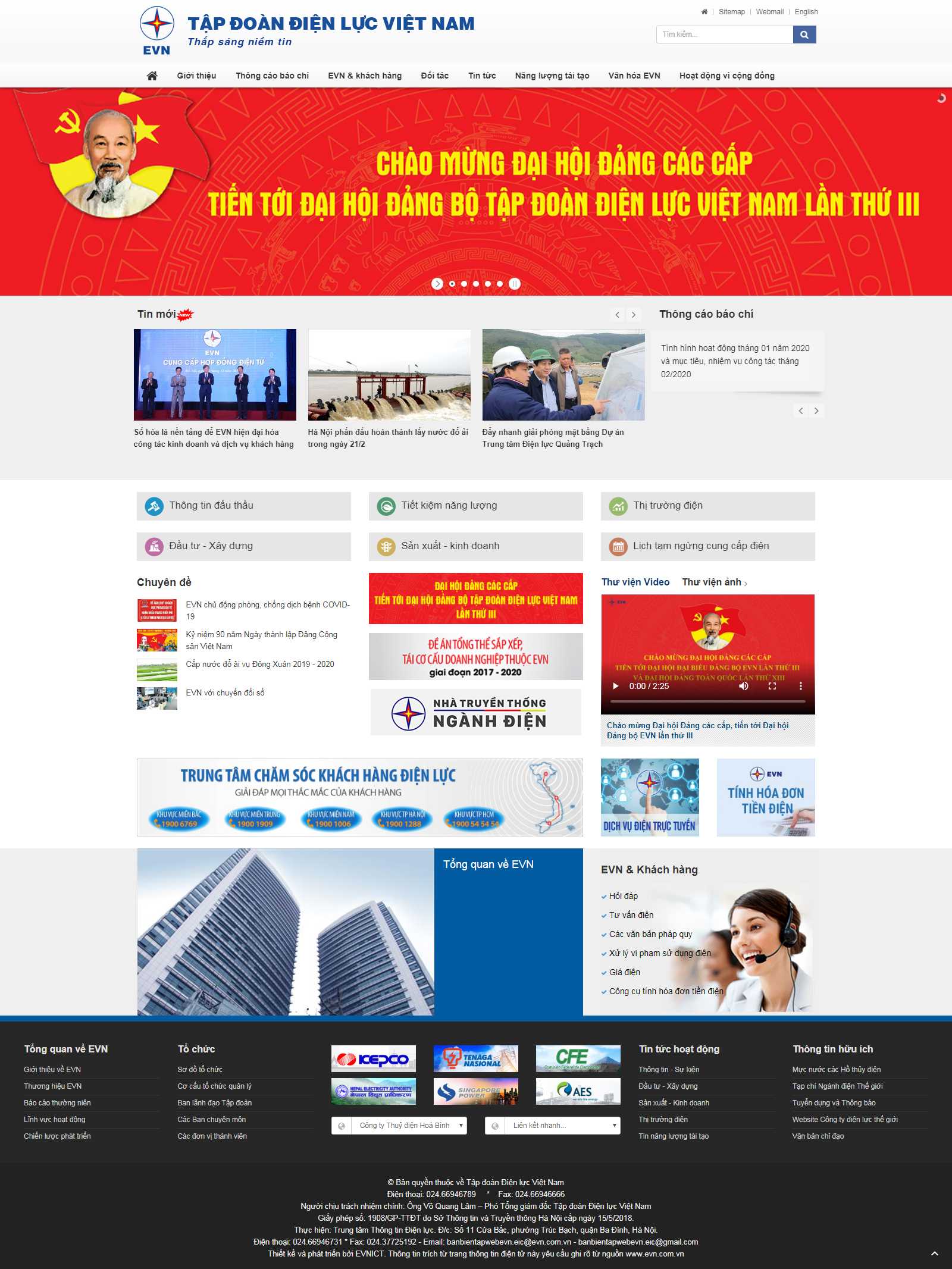 Thiết kế Website điện lực - www.evn.com.vn - VietWebGroup.Vn