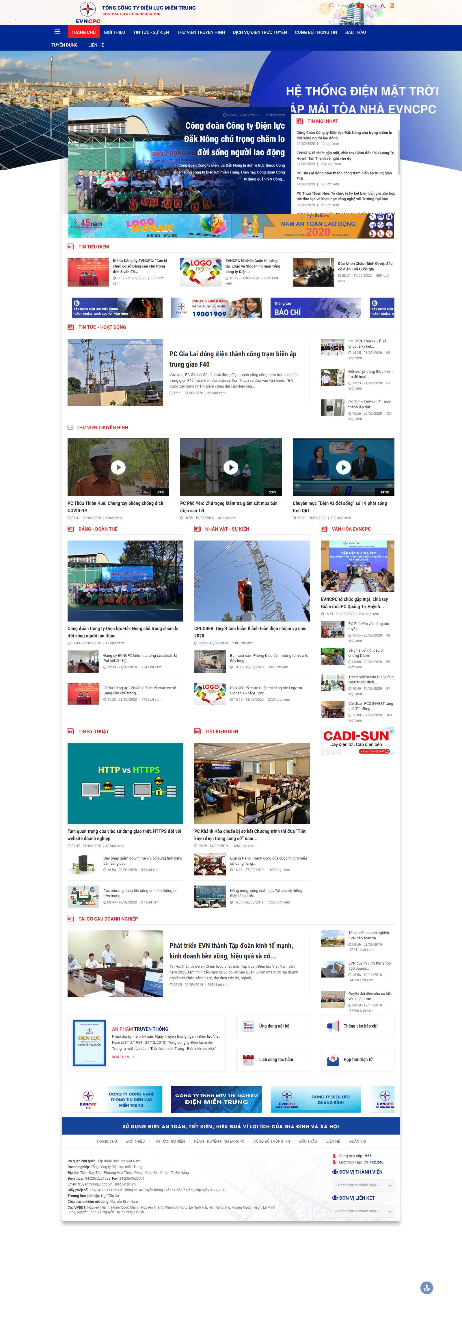 Thiết kế Website điện lực - cpc.vn - VietWebGroup.Vn
