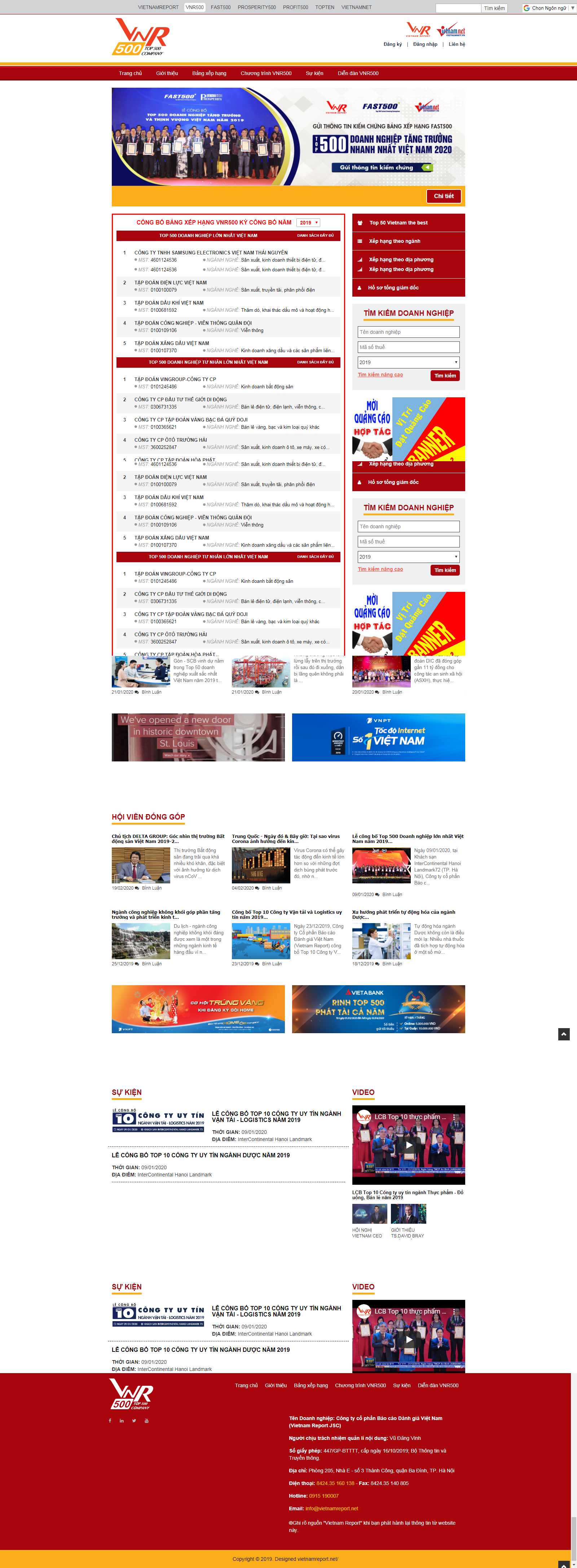 Thiết kế Website điện lực - vnr500.com.vn - VietWebGroup.Vn