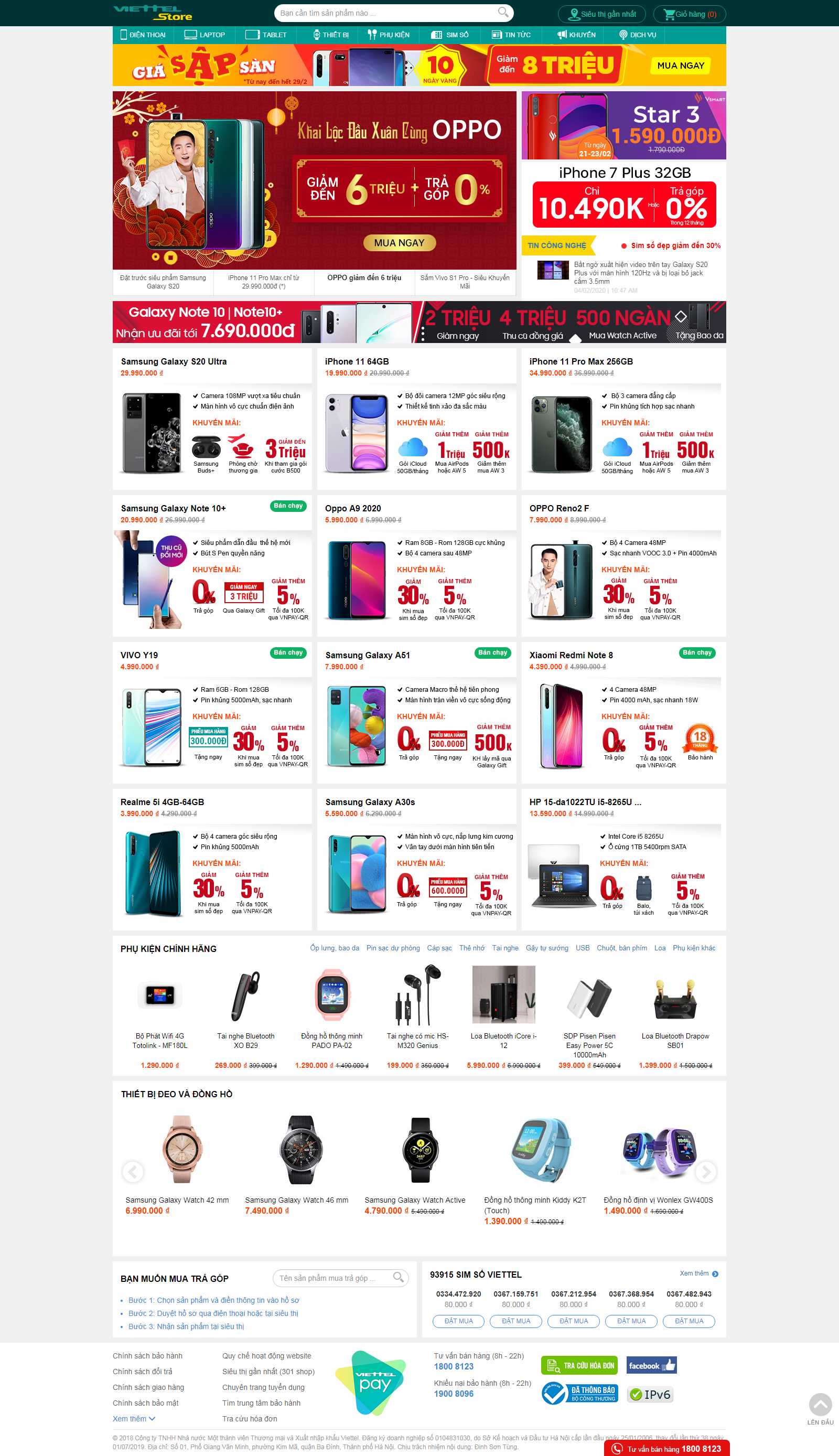 Thiết kế Website sạc điện thoại - viettelstore.vn - VietWebGroup.Vn