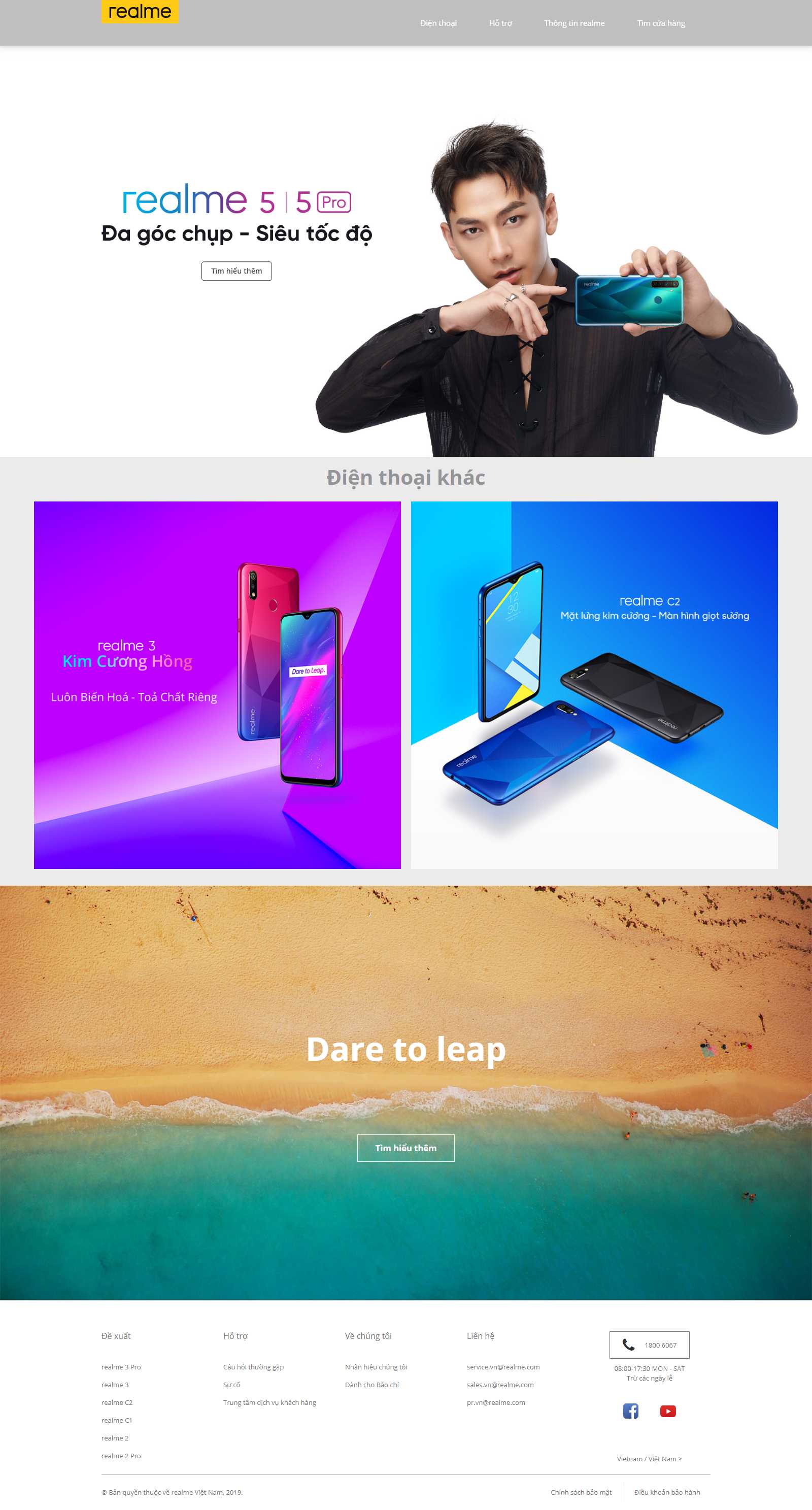 Thiết kế Website sạc điện thoại - realmemobile.vn - VietWebGroup.Vn