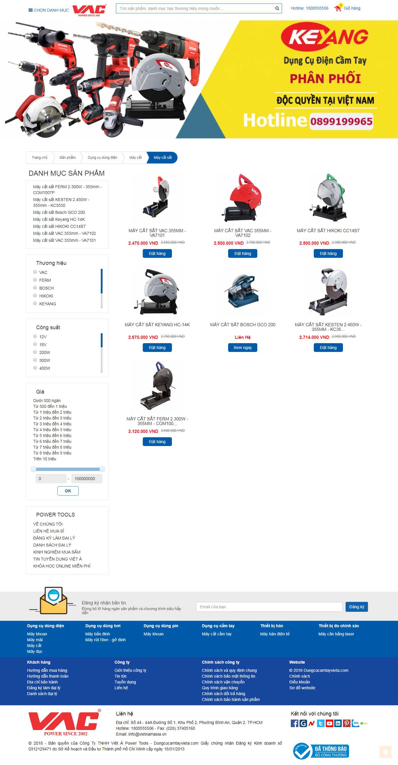 Thiết kế Website máy cắt - dungcucamtayvieta.com - VietWebGroup.Vn