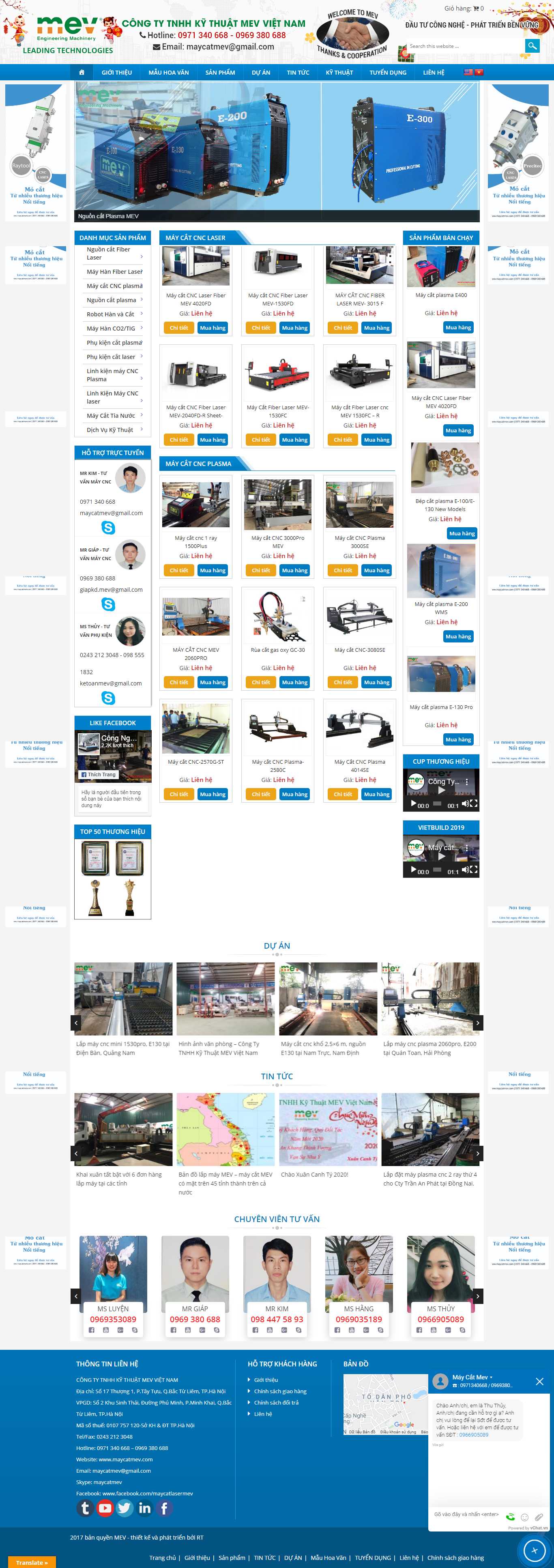 Thiết kế Website máy cắt - maycatmev.com - VietWebGroup.Vn