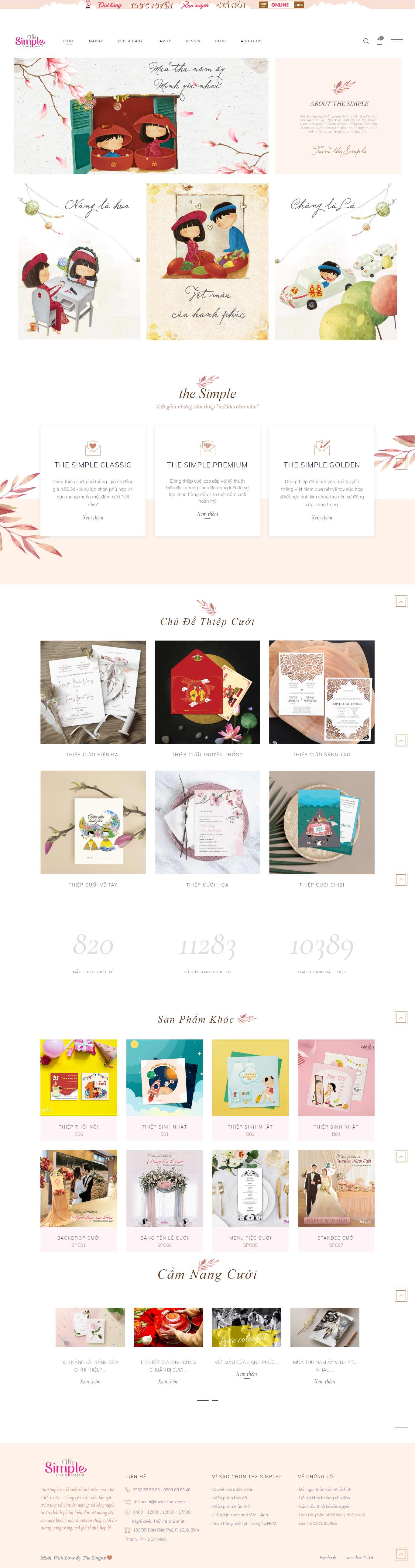 Thiết kế Website thiệp cưới - thesimple.vn - VietWebGroup.Vn