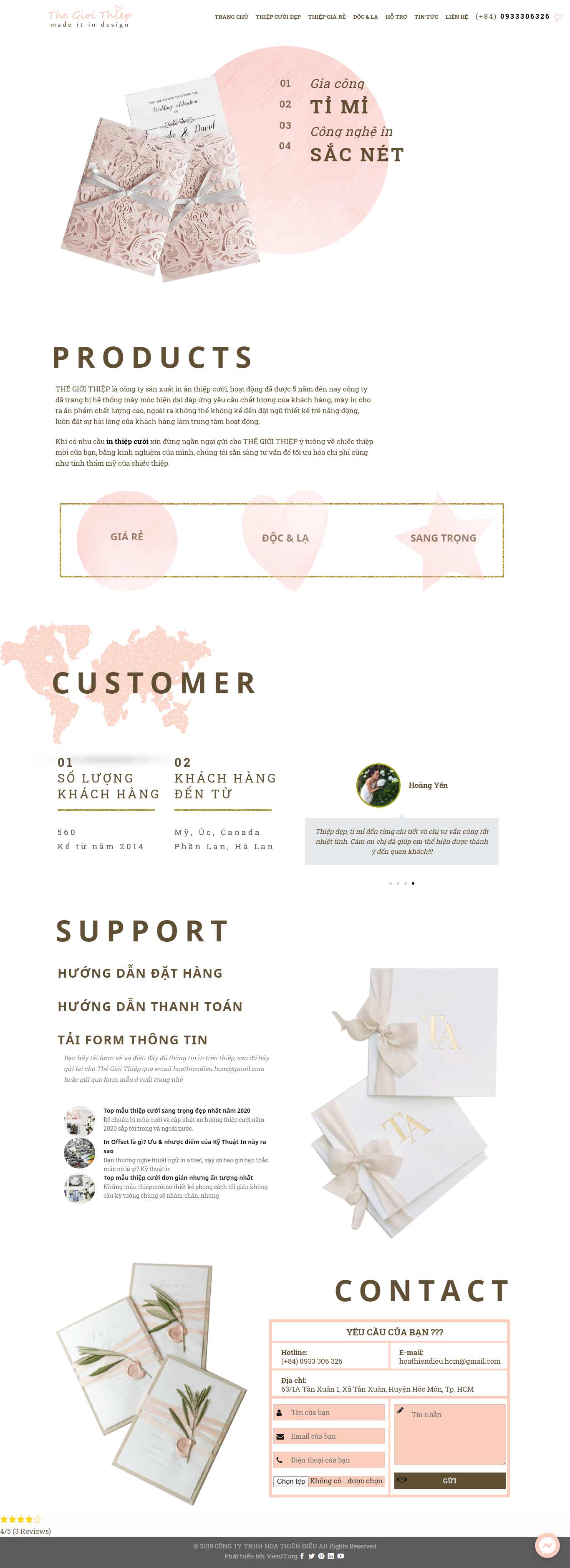 Thiết kế Website thiệp cưới - thegioithiep.com.vn - VietWebGroup.Vn