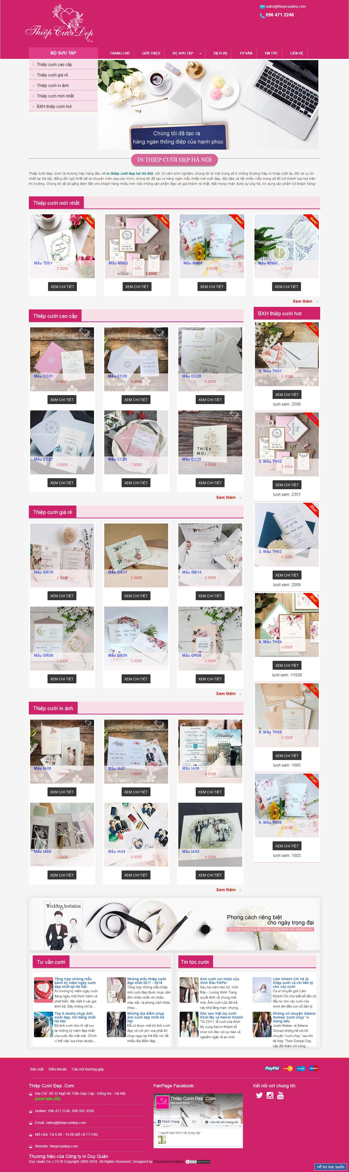 Thiết kế Website thiệp cưới - thiepcuoidep.com - VietWebGroup.Vn