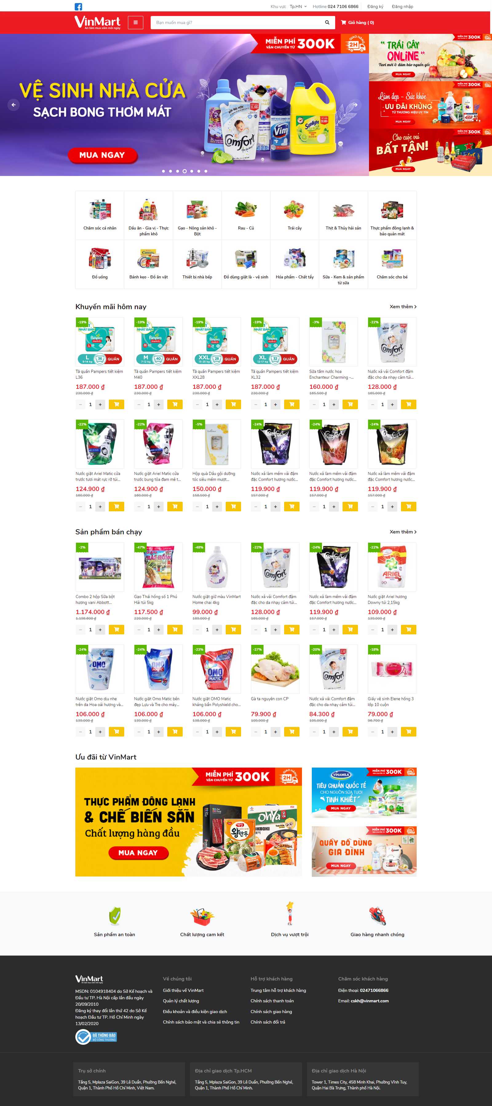 Thiết kế Website bột giặt - vinmart.com - VietWebGroup.Vn