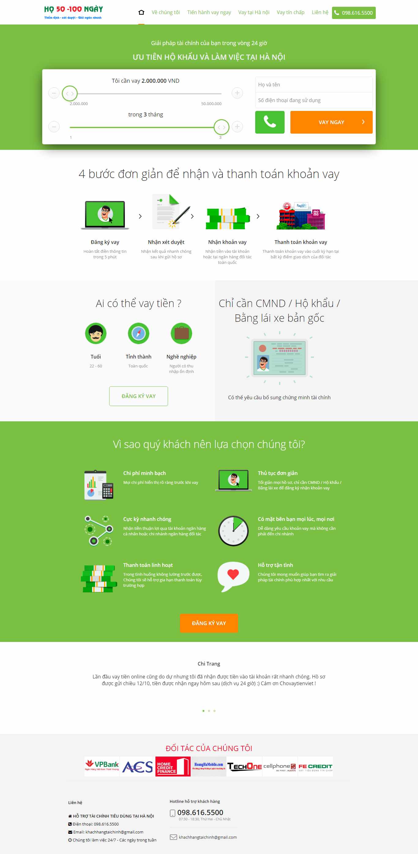 Thiết kế Website cầm đồ uy tín - hotrotaichinhtieudung.com - VietWebGroup.Vn
