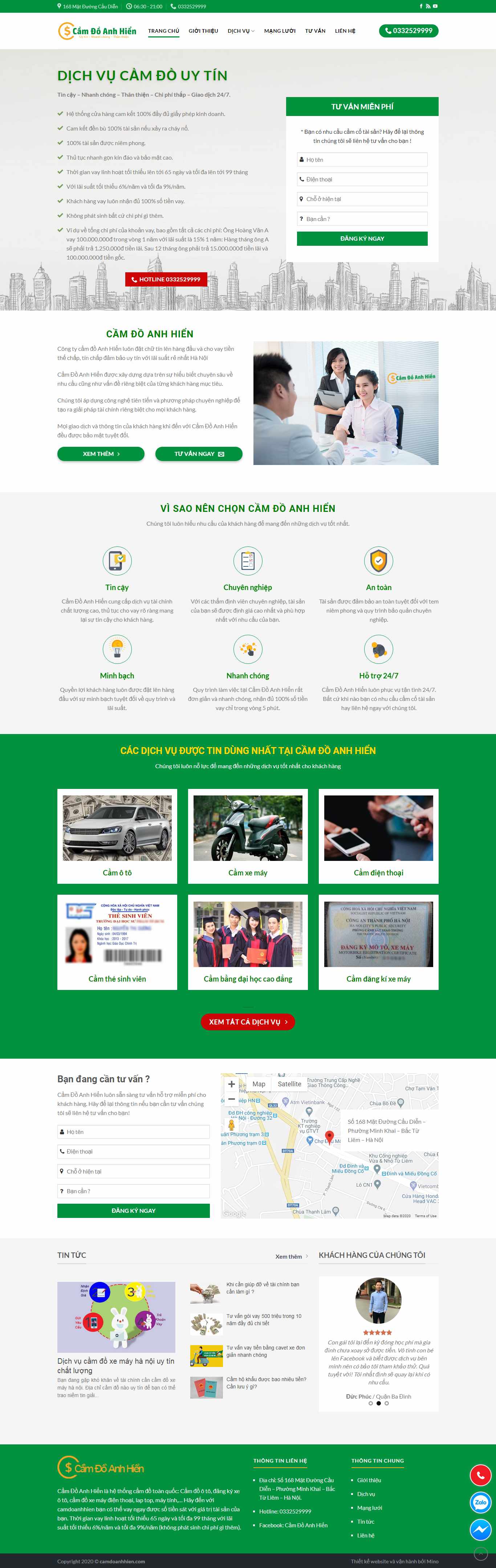 Thiết kế Website cầm đồ uy tín - camdoanhhien.com - VietWebGroup.Vn