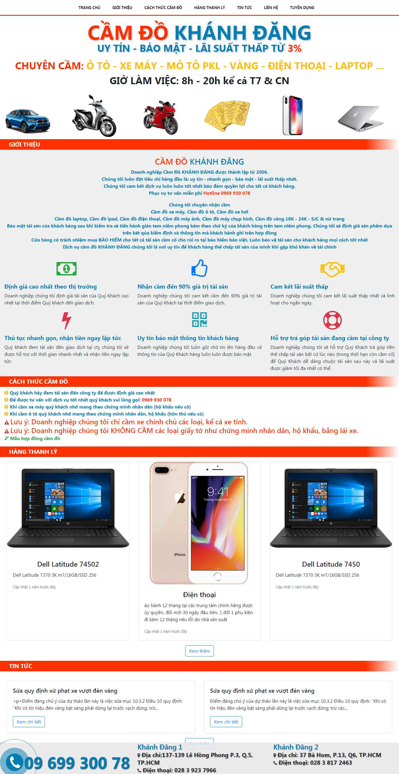 Thiết kế Website dịch vụ cầm đồ - www.camdokhanhdang.com - VietWebGroup.Vn