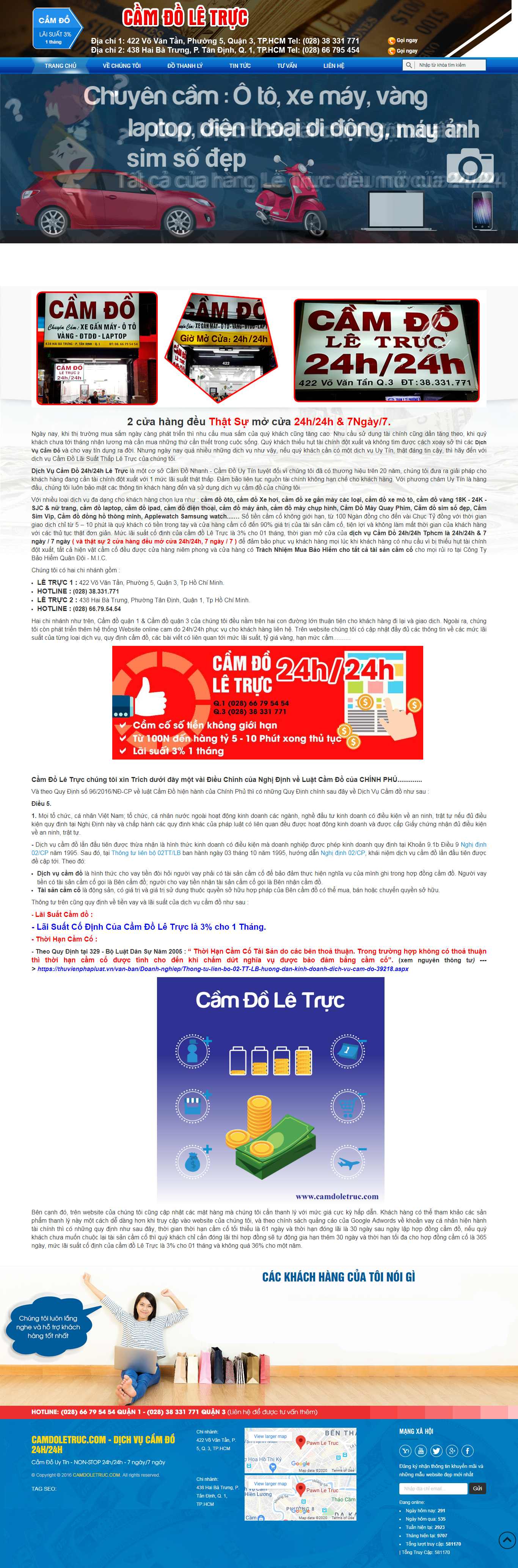 Thiết kế Website dịch vụ cầm đồ - camdoletruc.com - VietWebGroup.Vn