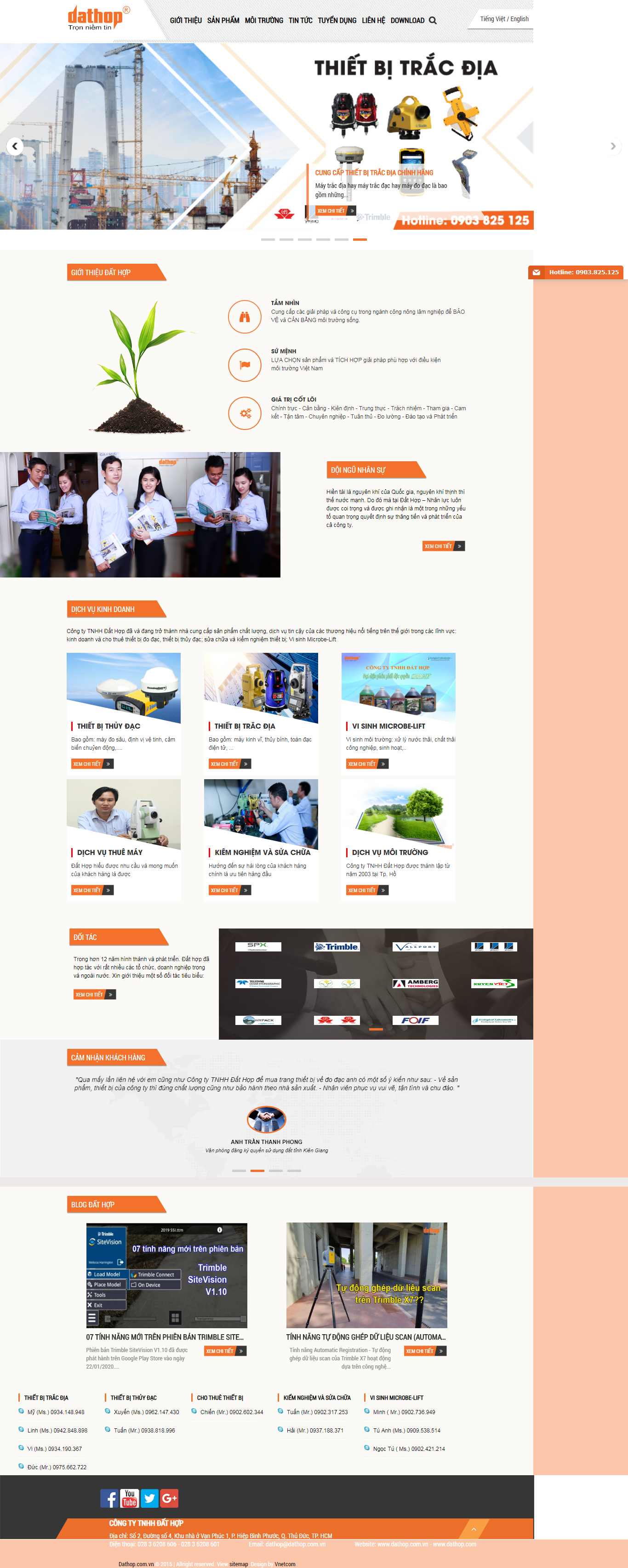 Thiết kế Website đồ trắc địa - dathop.com.vn - VietWebGroup.Vn