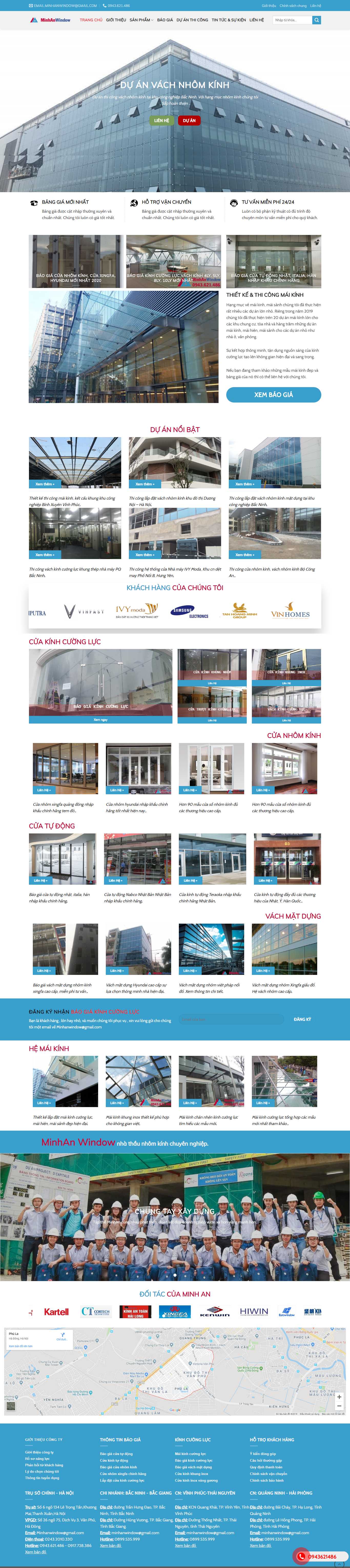Thiết kế Website tấm lợp thông minh - minhanwindow.vn - VietWebGroup.Vn