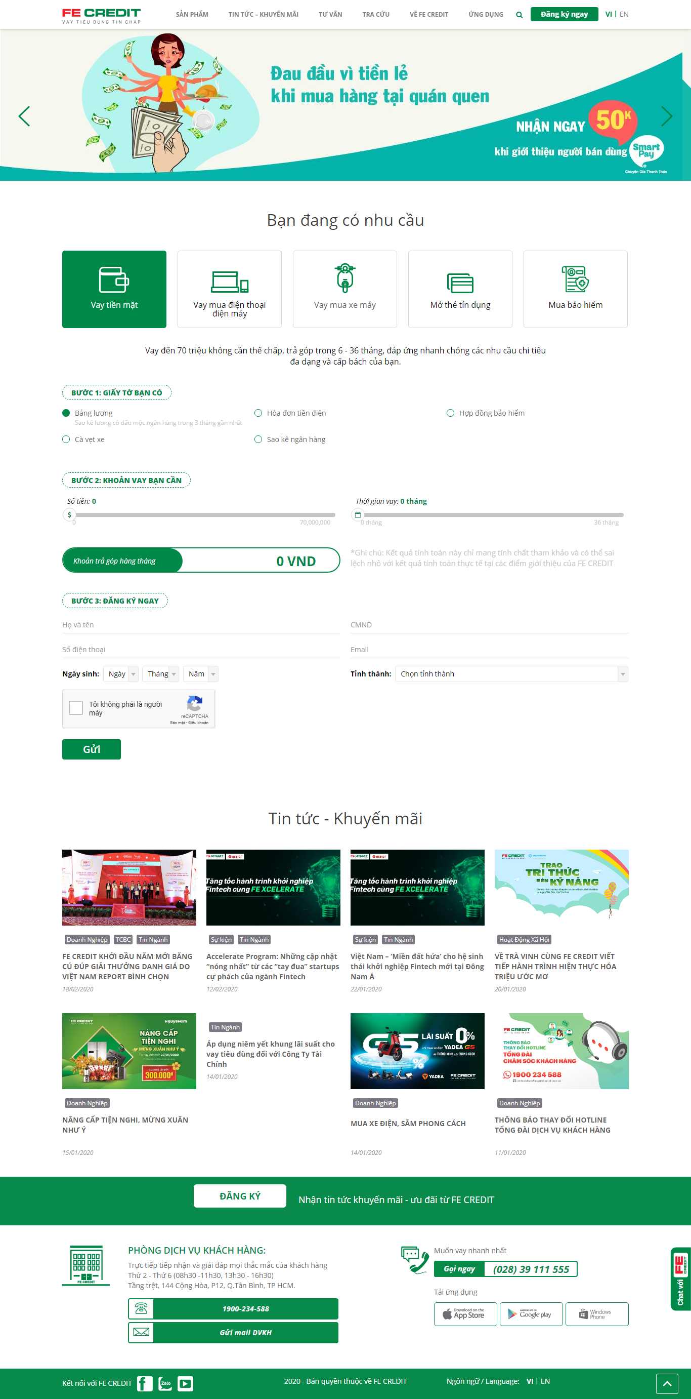 Thiết kế Website công ty tài chính - fecredit.com.vn - VietWebGroup.Vn