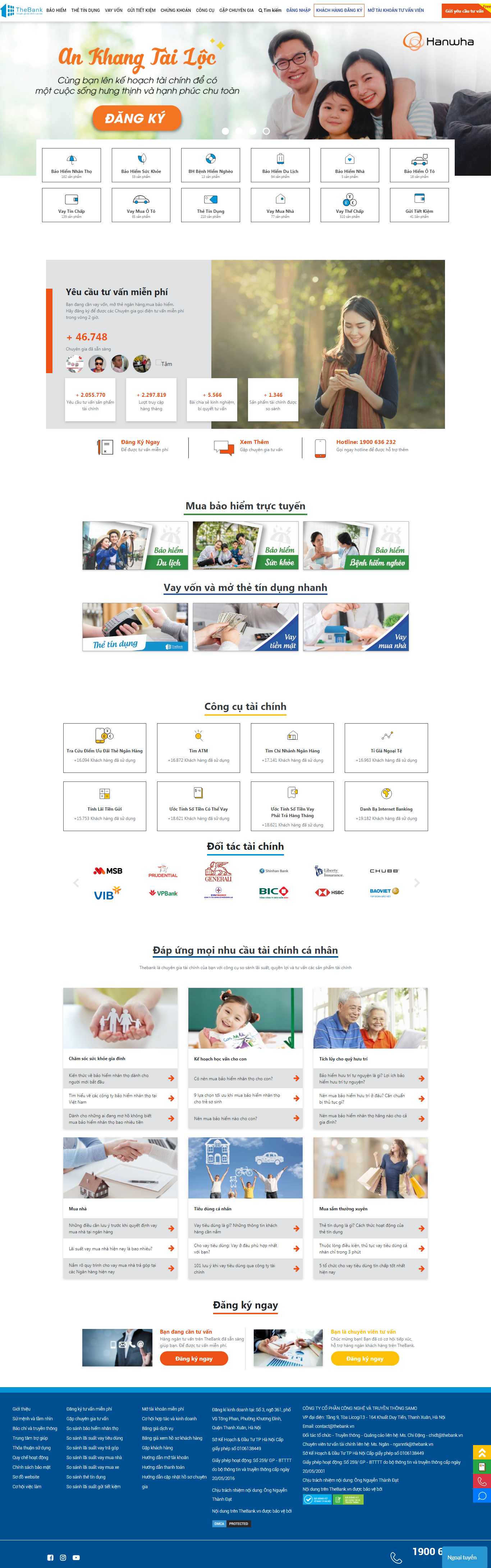 Thiết kế Website công ty tài chính - thebank.vn - VietWebGroup.Vn