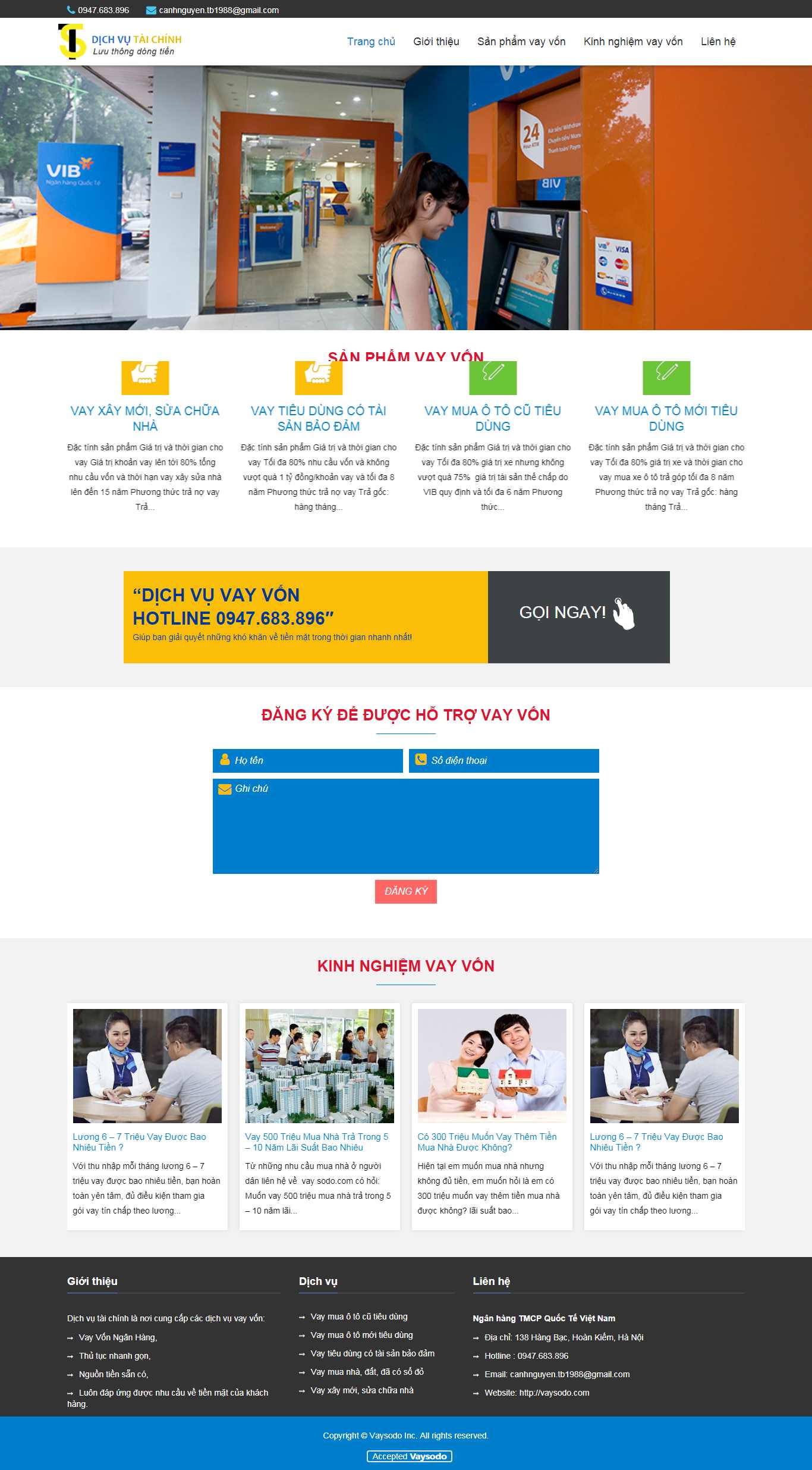 Thiết kế Website công ty tài chính - vaysodo.com - VietWebGroup.Vn