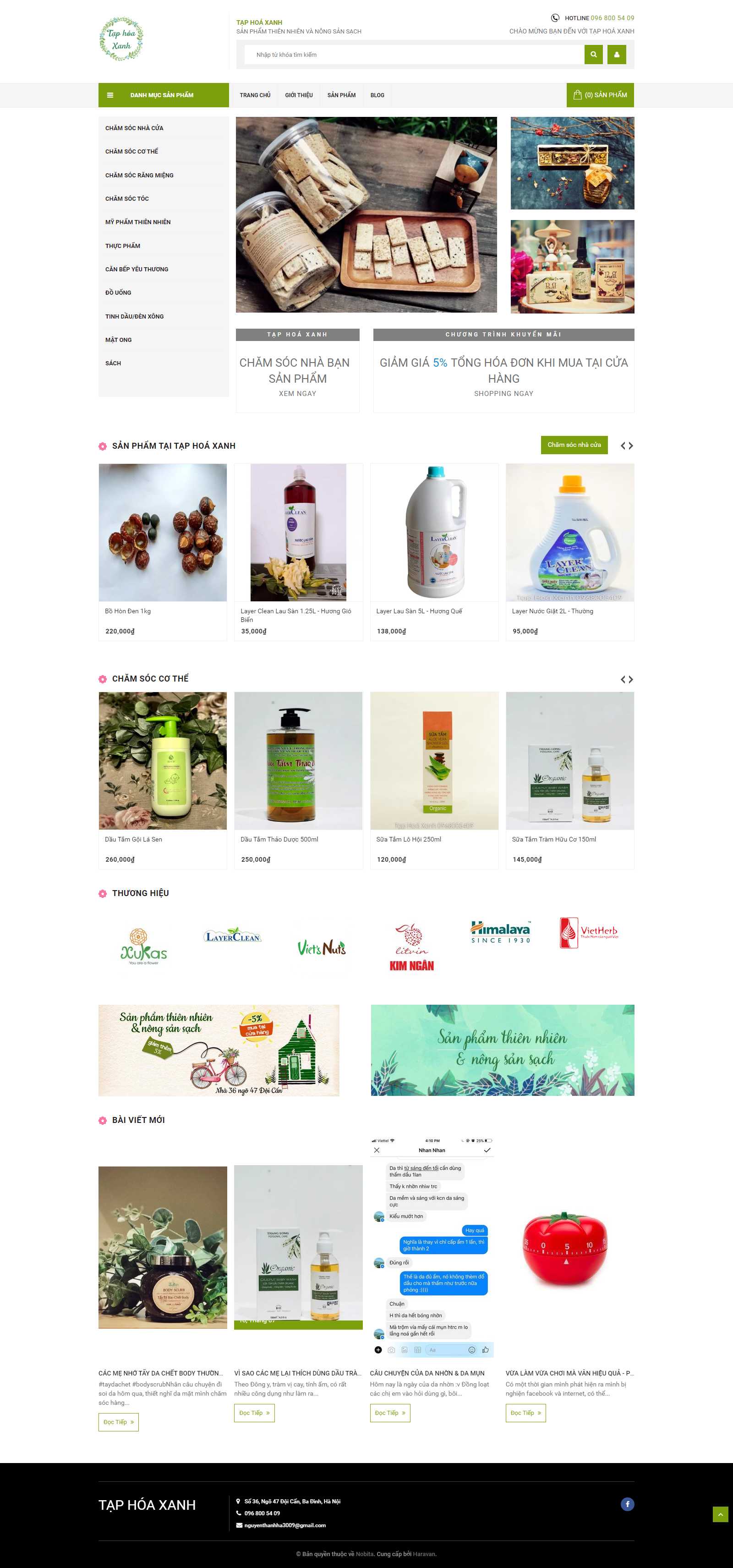 Thiết kế Website tạp hóa - taphoaxanhhn.com - VietWebGroup.Vn