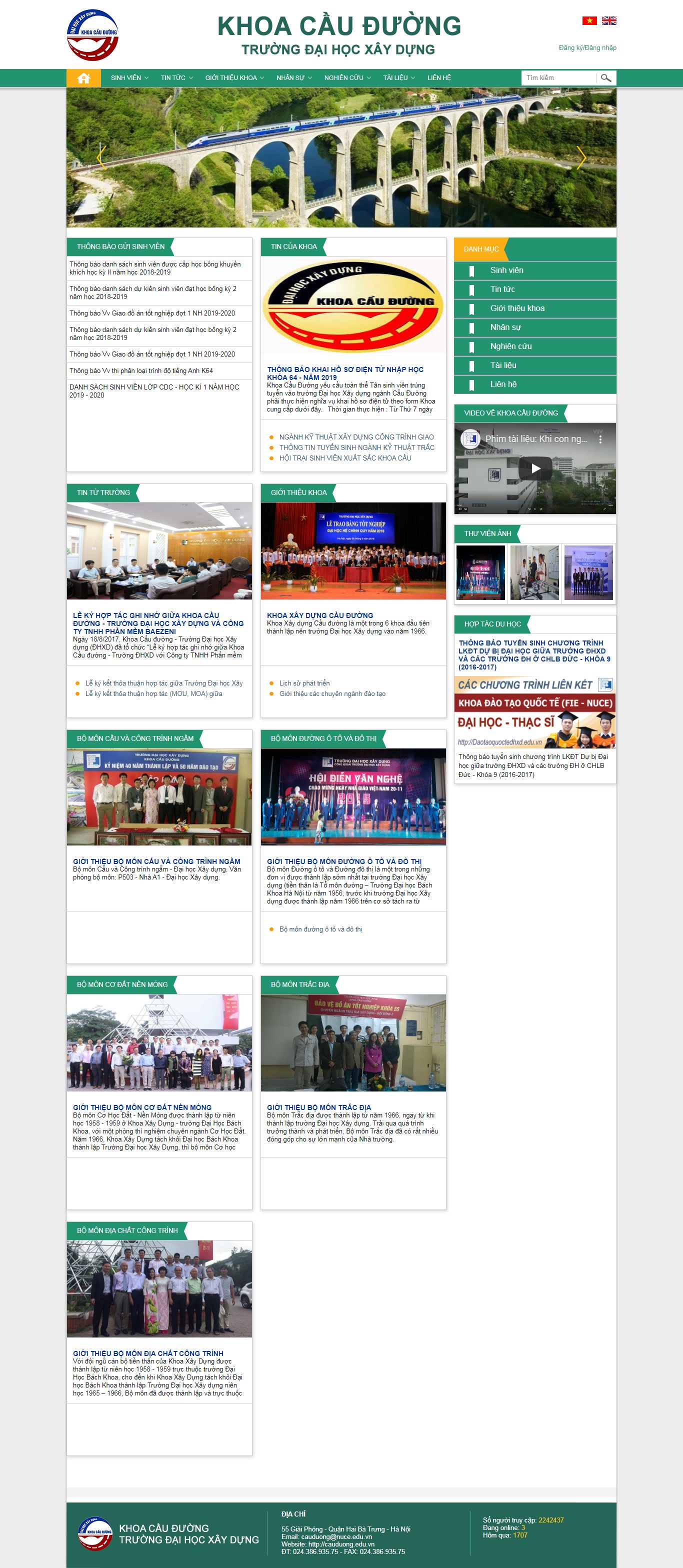 Thiết kế Website cầu đường - cauduong.edu.vn - VietWebGroup.Vn