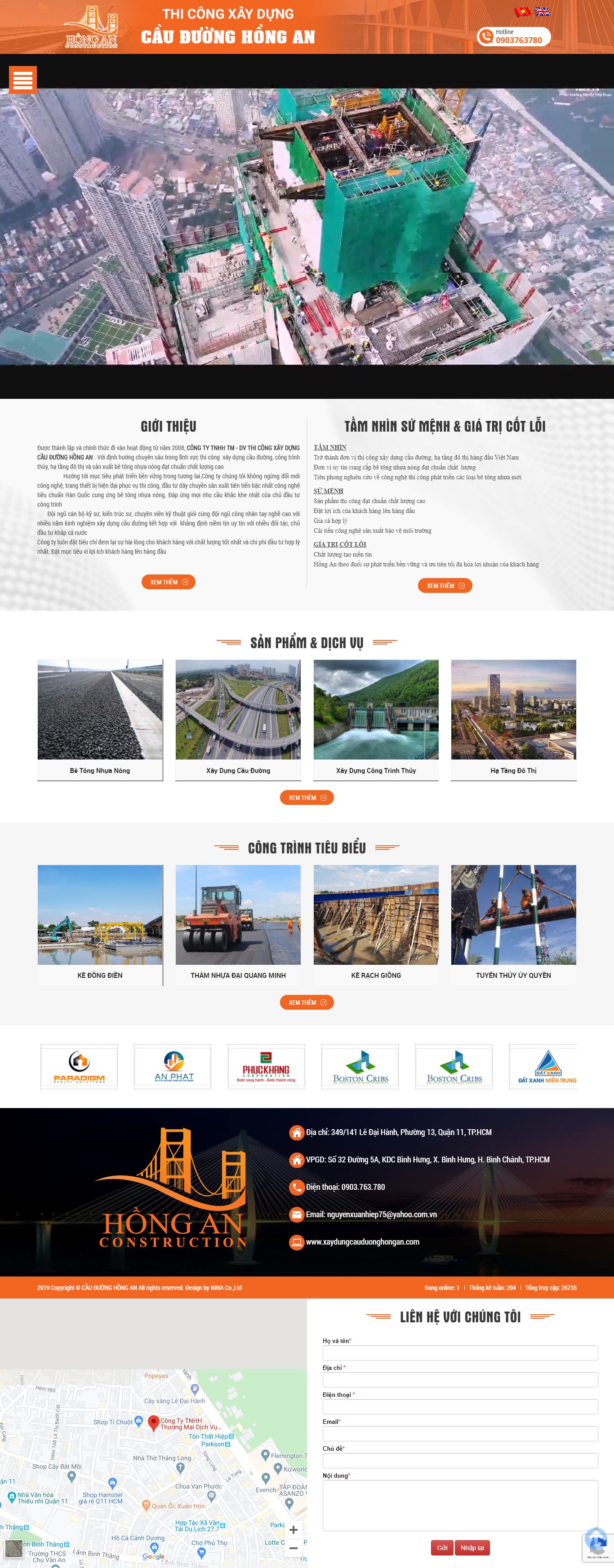 Thiết kế Website cầu đường - xaydungcauduonghongan.com - VietWebGroup.Vn