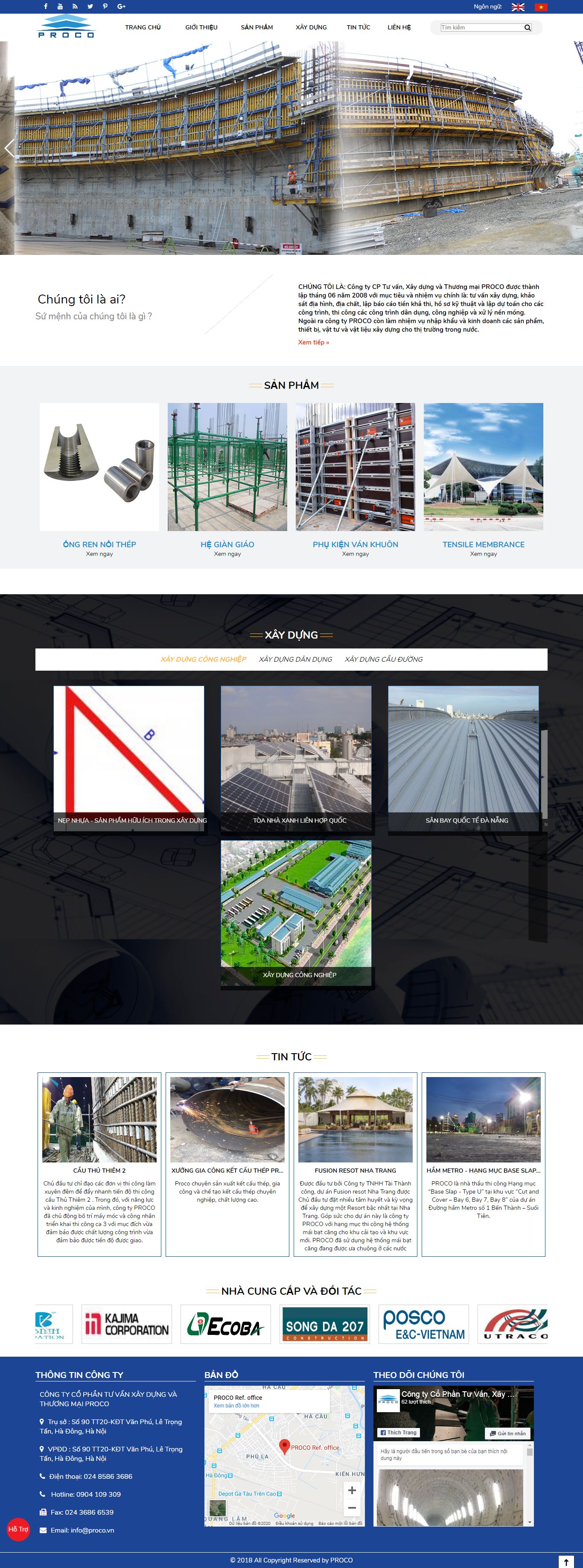 Thiết kế Website cầu đường - proco.vn - VietWebGroup.Vn