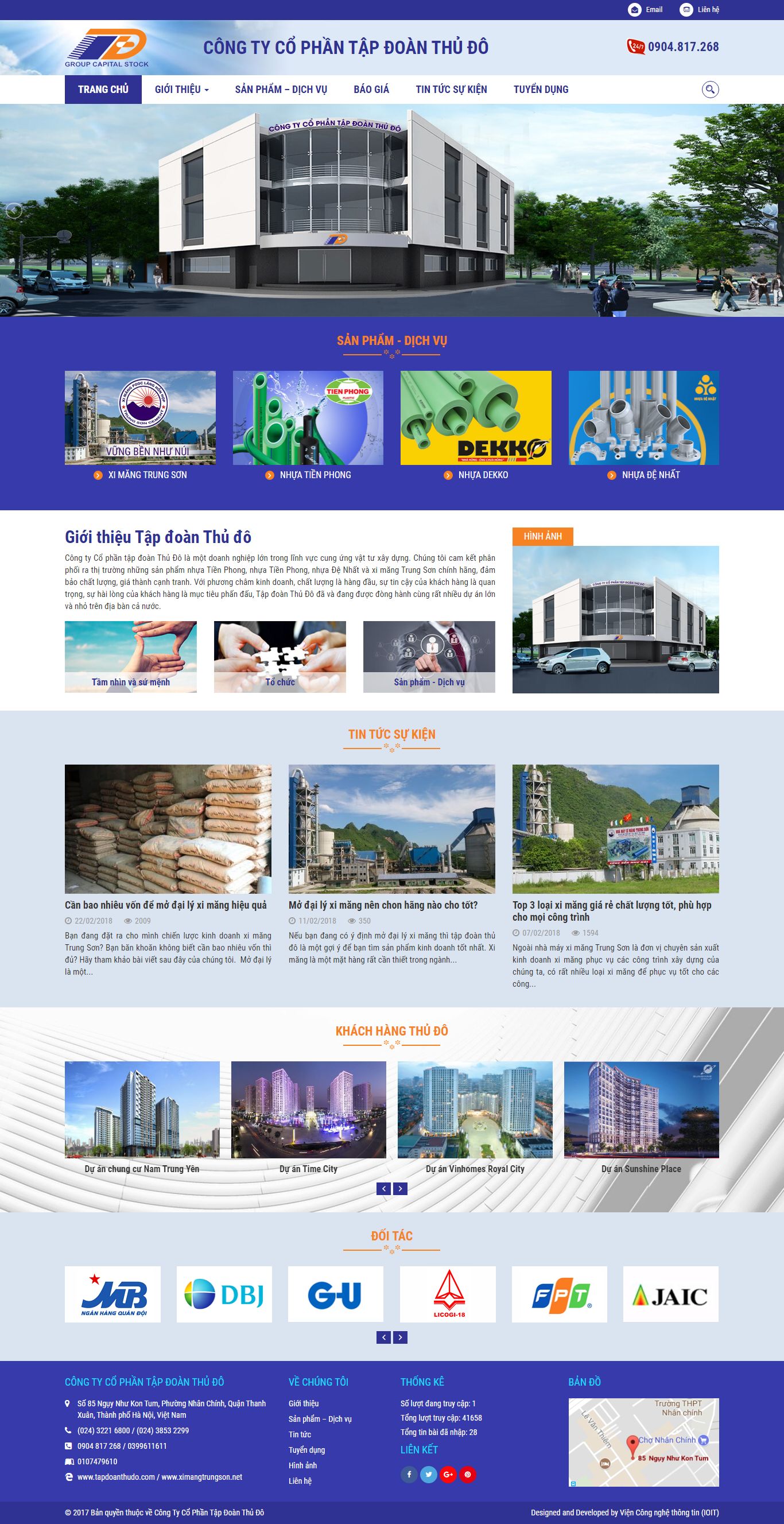Thiết kế Website xi măng - tapdoanthudo.com - VietWebGroup.Vn