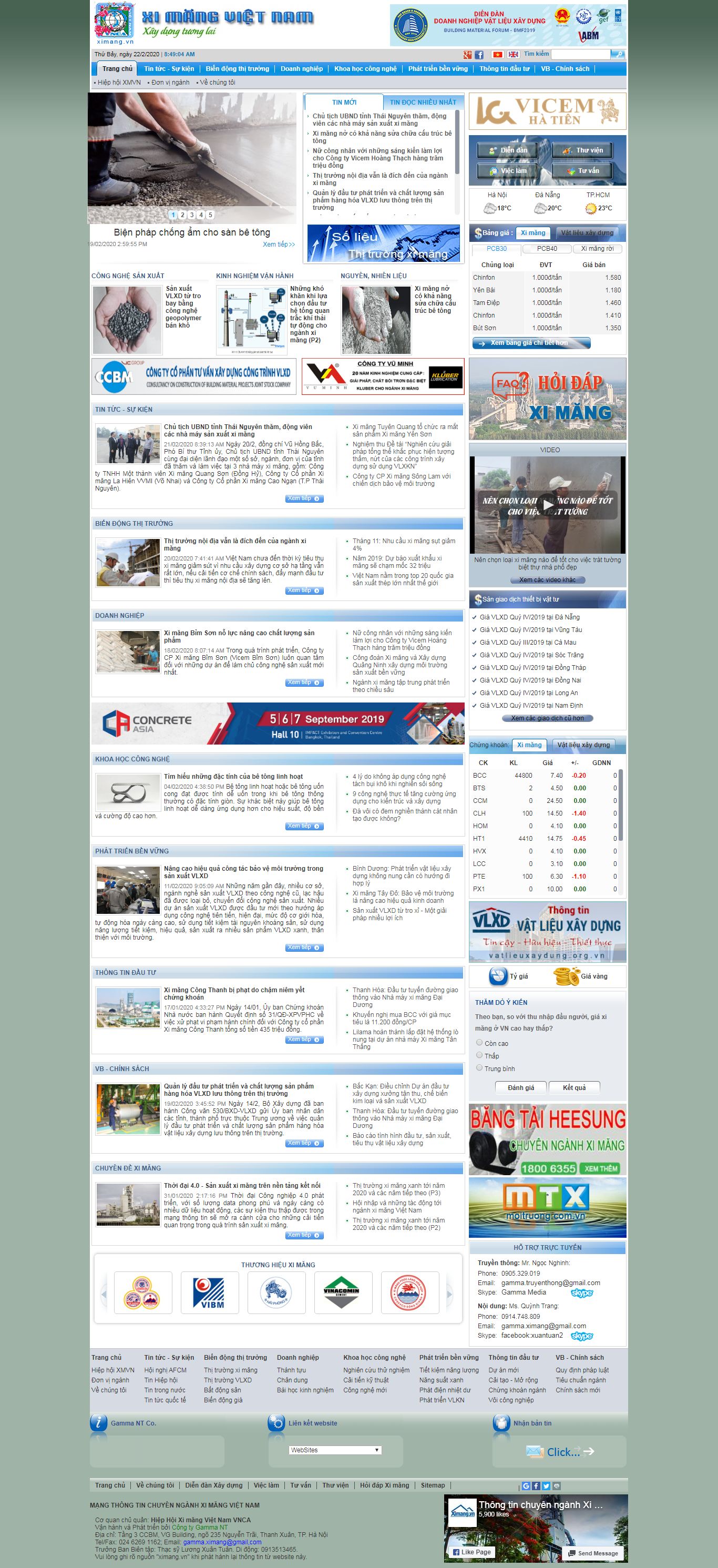 Thiết kế Website xi măng - ximang.vn - VietWebGroup.Vn