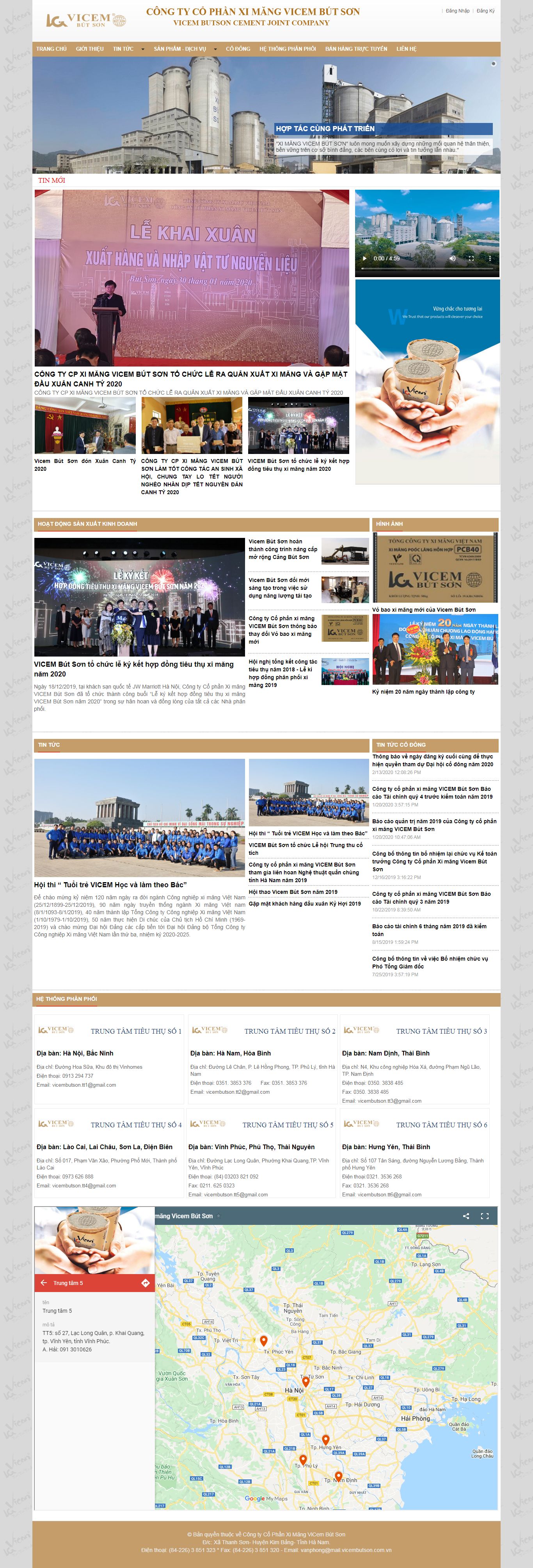 Thiết kế Website xi măng - www.vicembutson.com.vn - VietWebGroup.Vn