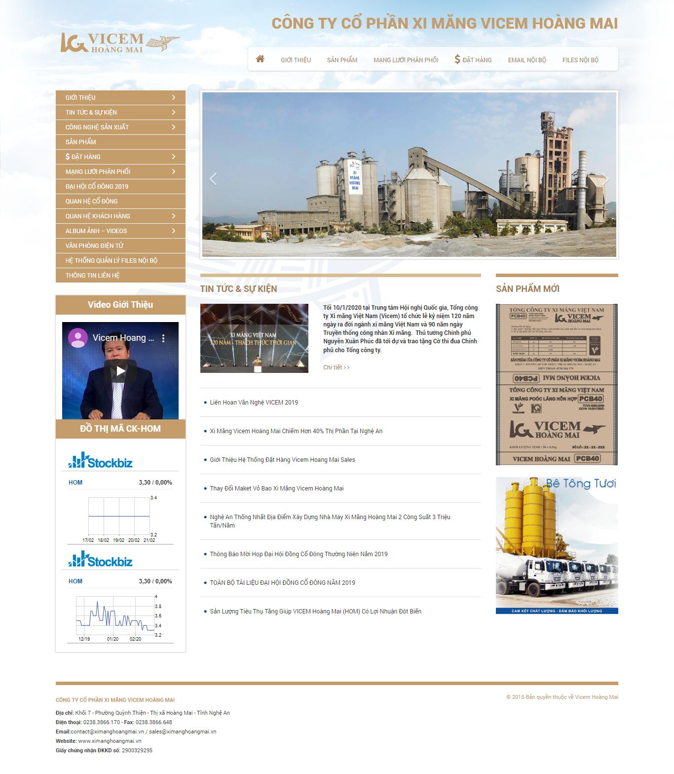 Thiết kế Website xi măng - ximanghoangmai.vn - VietWebGroup.Vn
