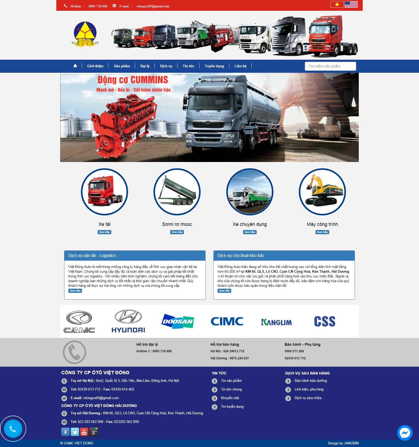 Thiết kế Website thuê nhà xưởng - vietdongauto.vn - VietWebGroup.Vn