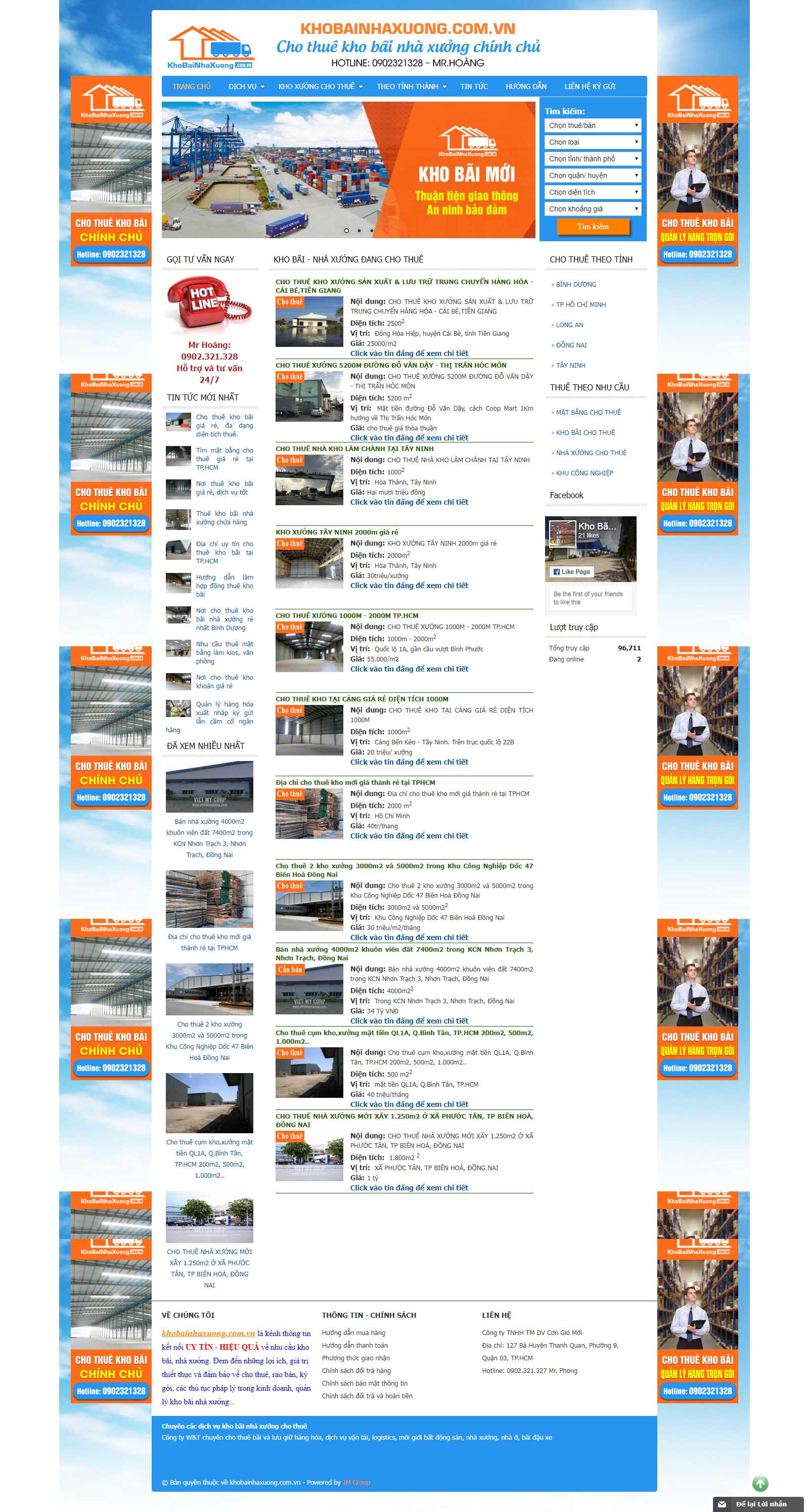 Thiết kế Website thuê kho bãi - khobainhaxuong.com.vn - VietWebGroup.Vn