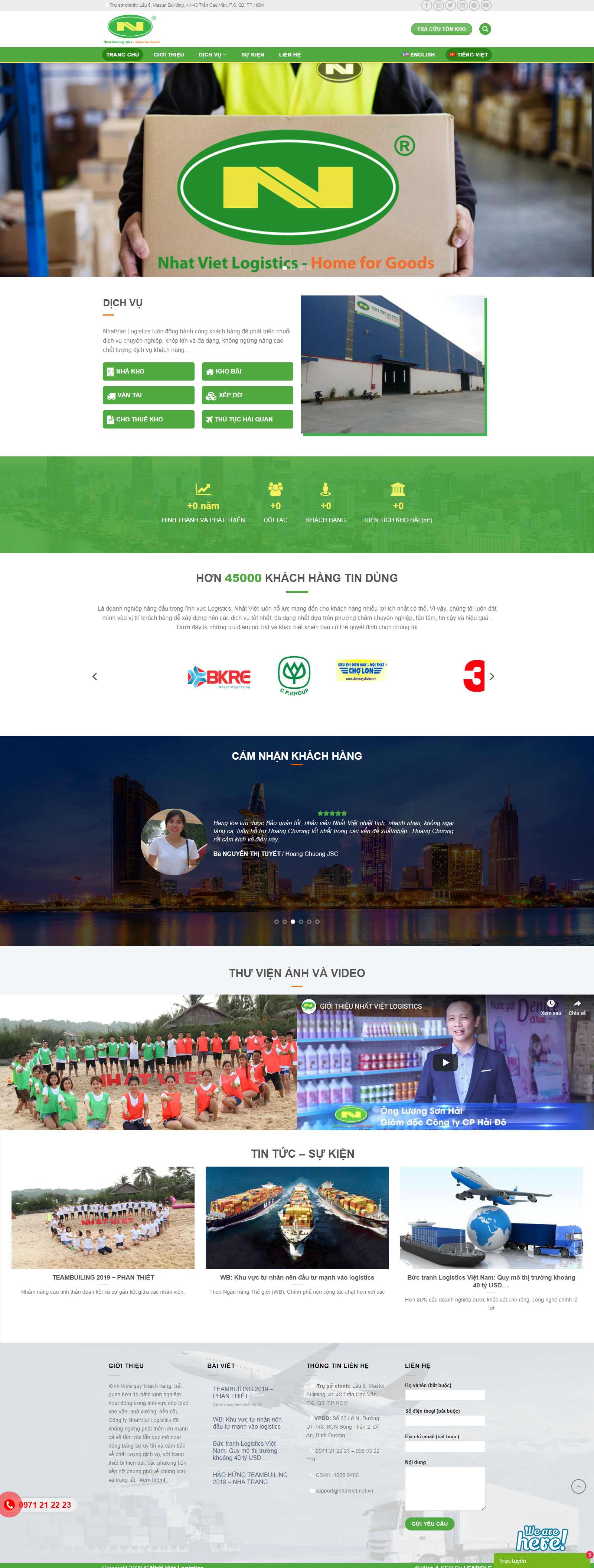 Thiết kế Website thuê kho bãi - nhatvietlogistics.com.vn - VietWebGroup.Vn