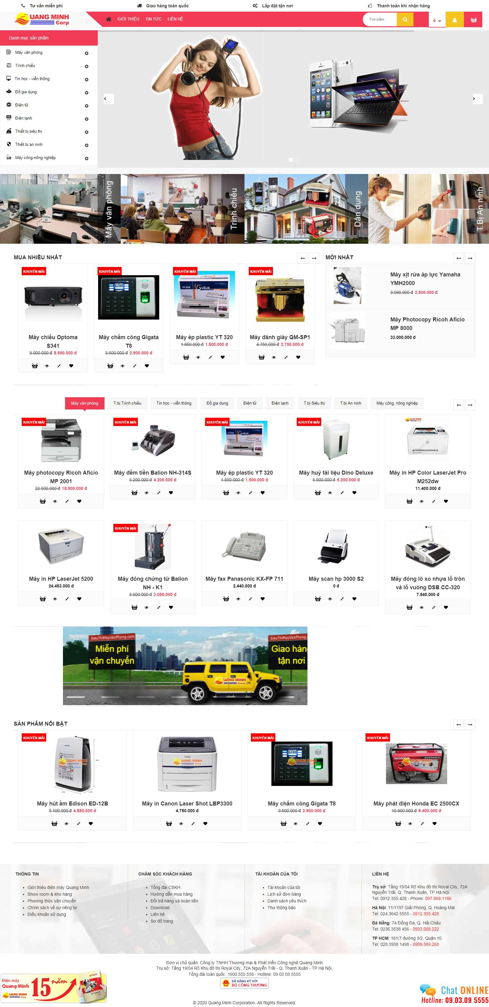 Thiết kế Website máy phát điện - quangminh.vn - VietWebGroup.Vn