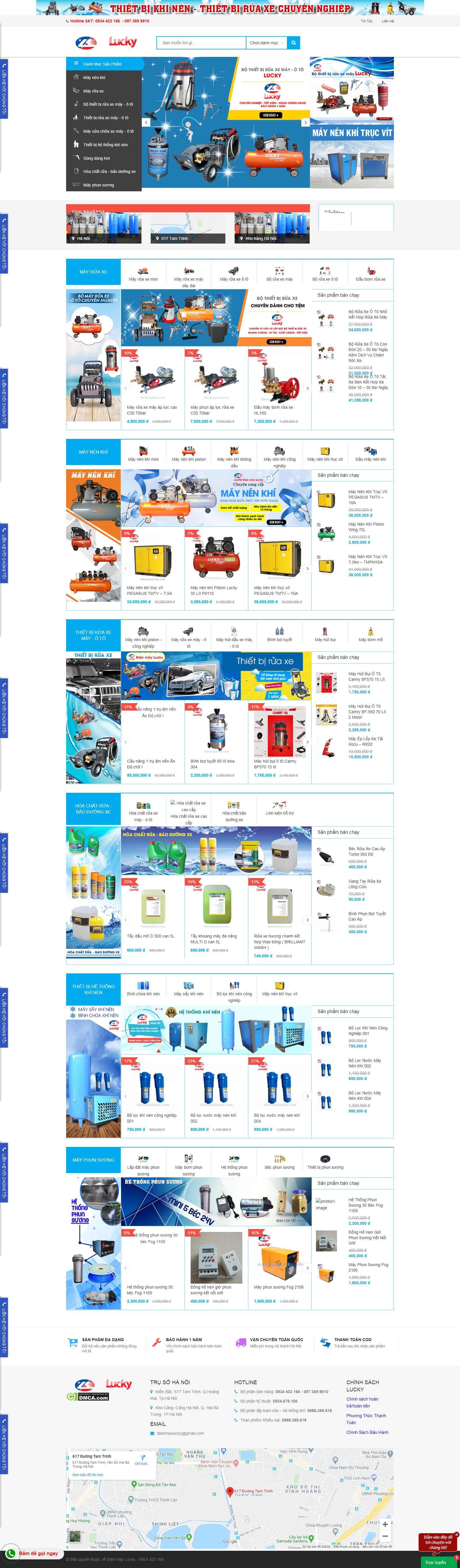 Thiết kế Website máy nèn khí - dienmaylucky.com - VietWebGroup.Vn