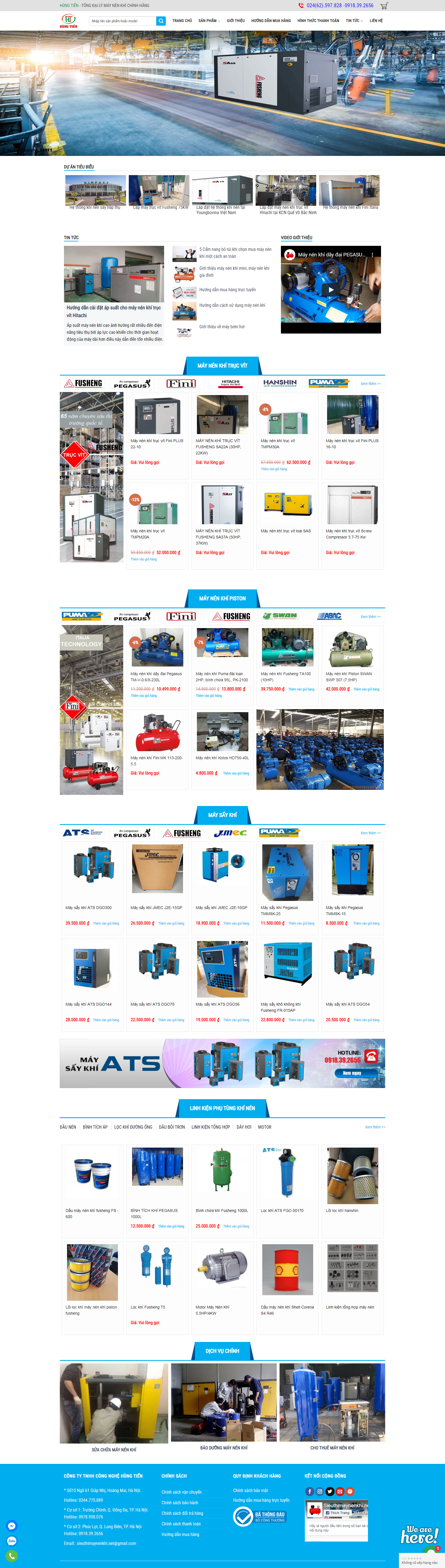 Thiết kế Website máy nèn khí - sieuthimaynenkhi.net - VietWebGroup.Vn