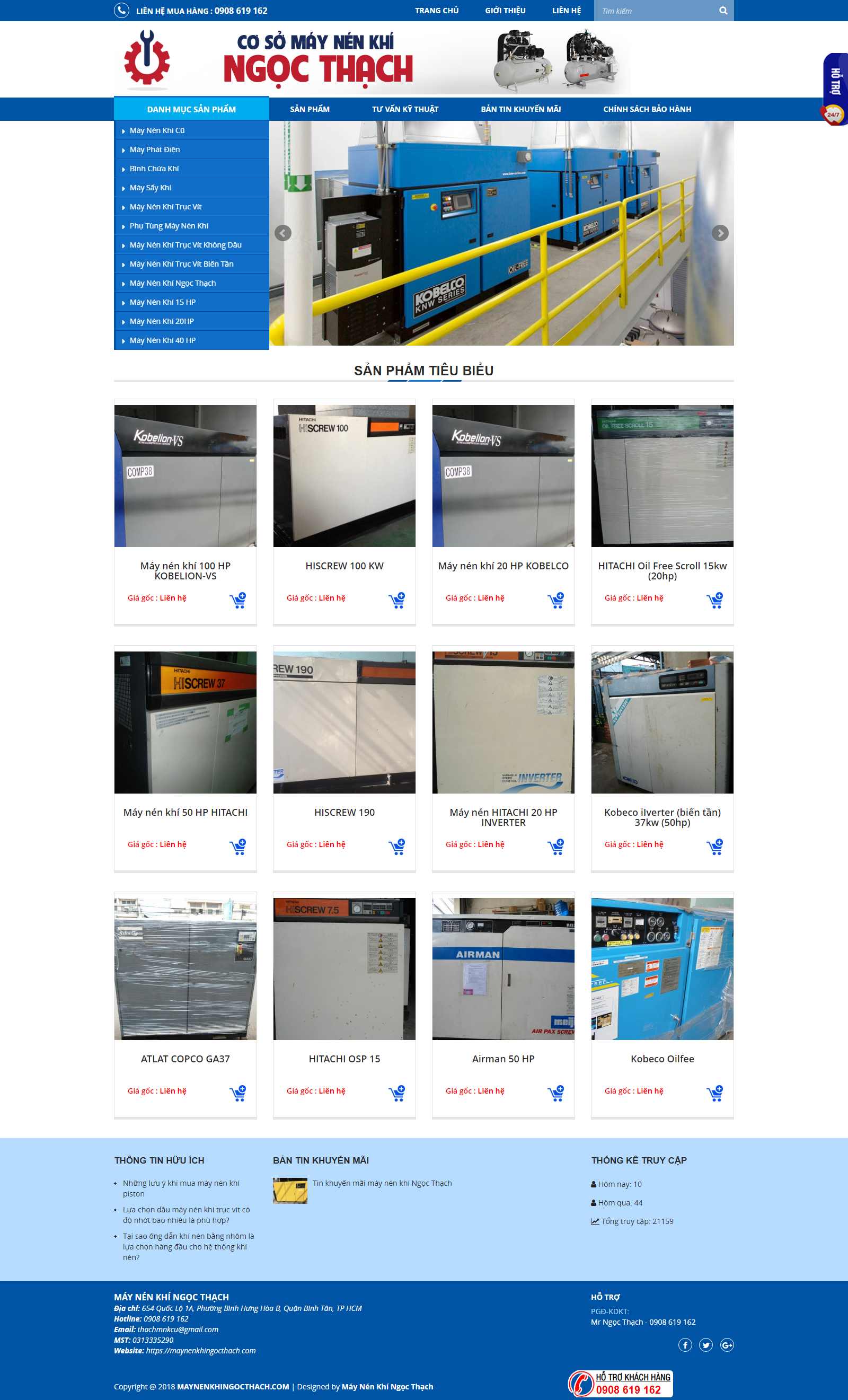 Thiết kế Website máy nèn khí - maynenkhingocthach.com - VietWebGroup.Vn