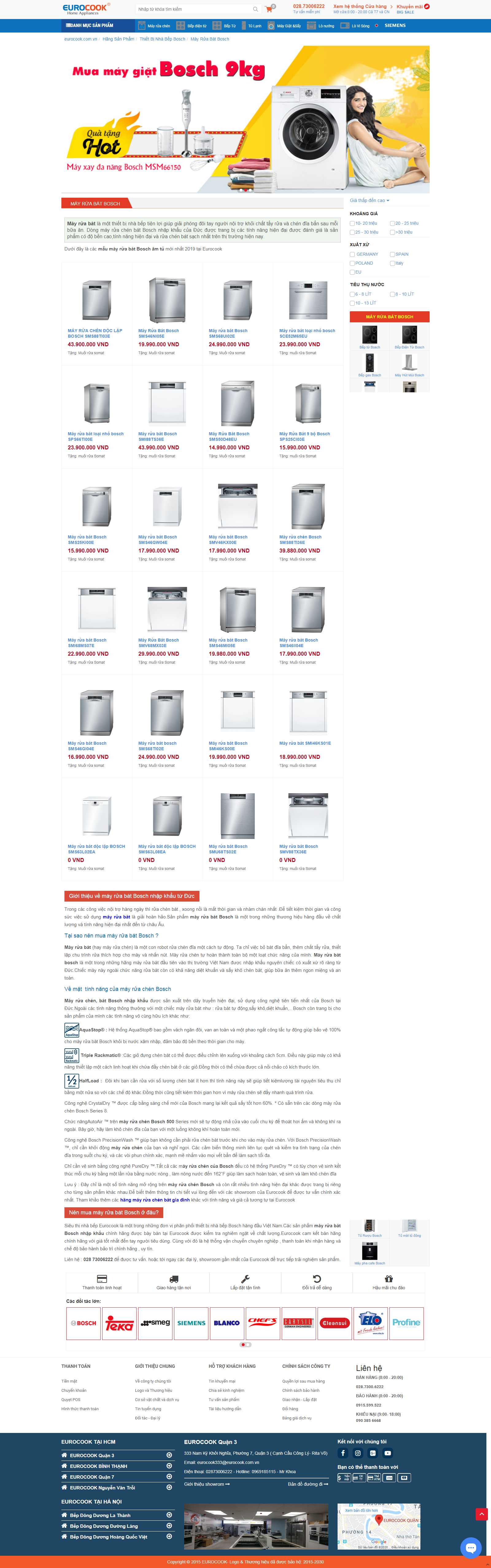 Thiết kế Website máy rữa bát - eurocook.com.vn - VietWebGroup.Vn