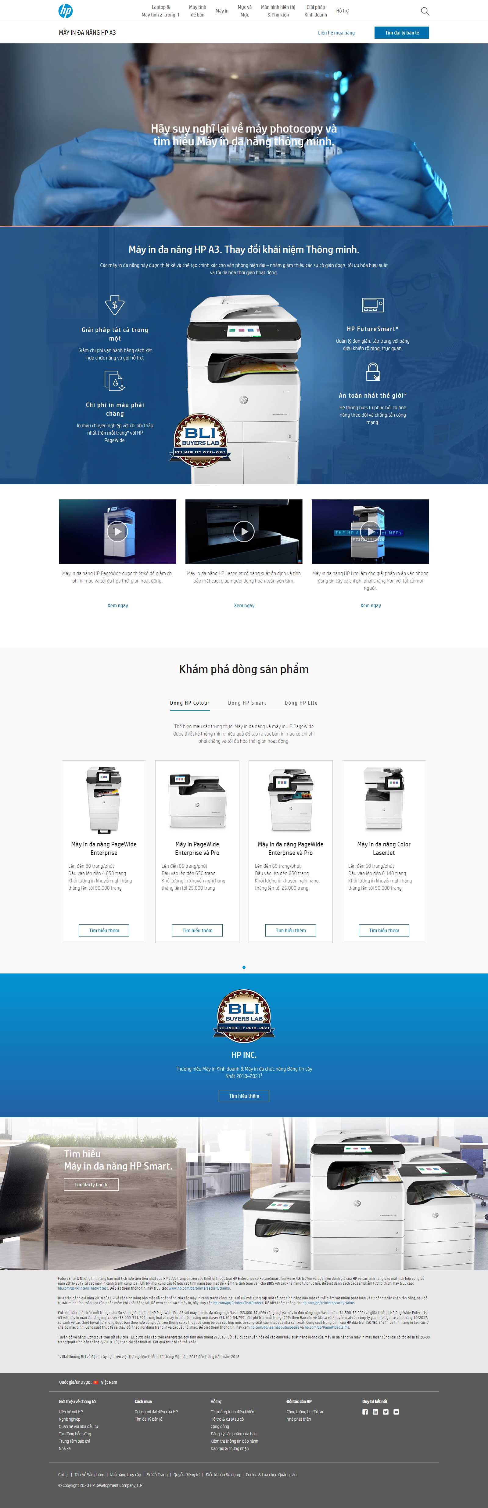 Thiết kế Website máy photocopy - www8.hp.com - VietWebGroup.Vn