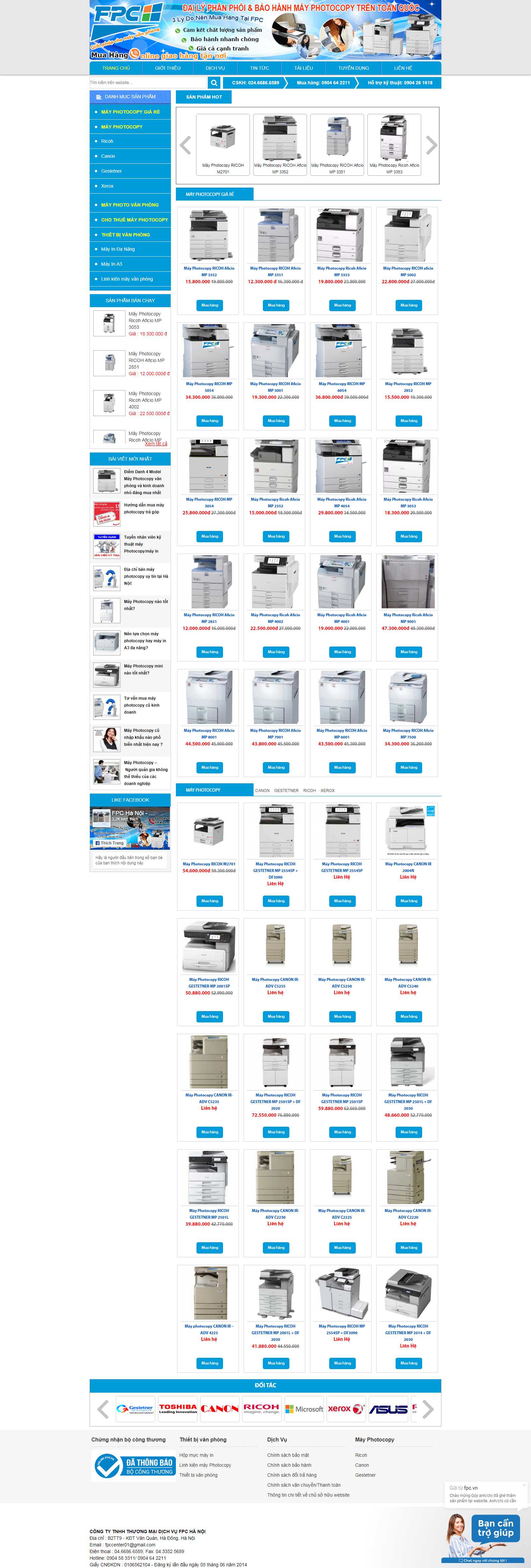 Thiết kế Website máy photocopy - fpc.vn - VietWebGroup.Vn