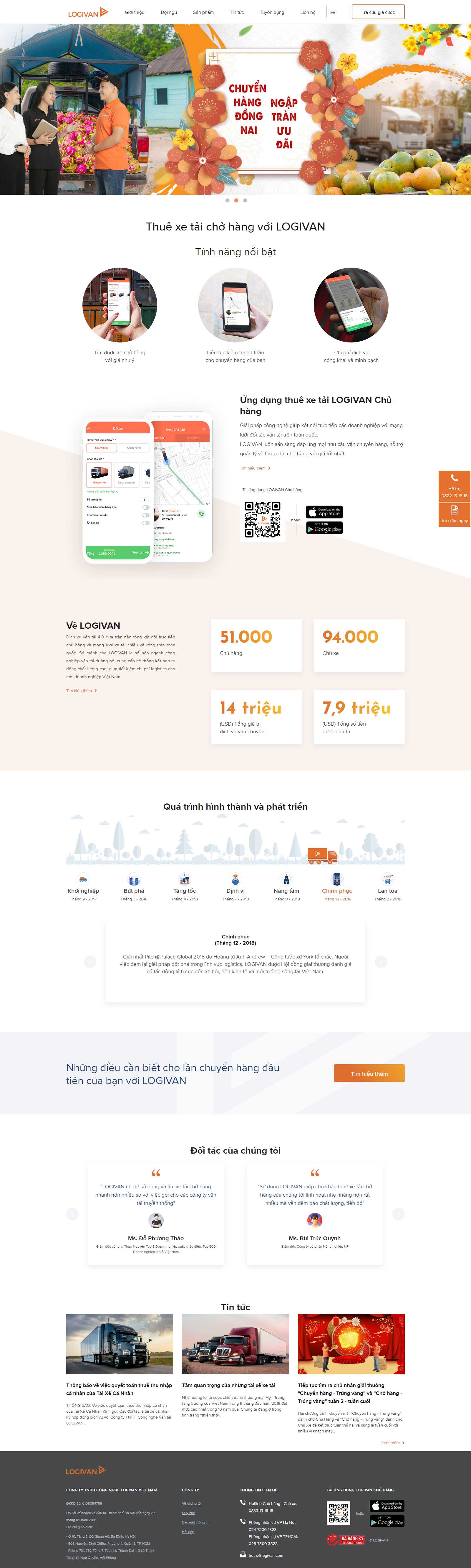 Thiết kế Website vận tải - www.logivan.com - VietWebGroup.Vn