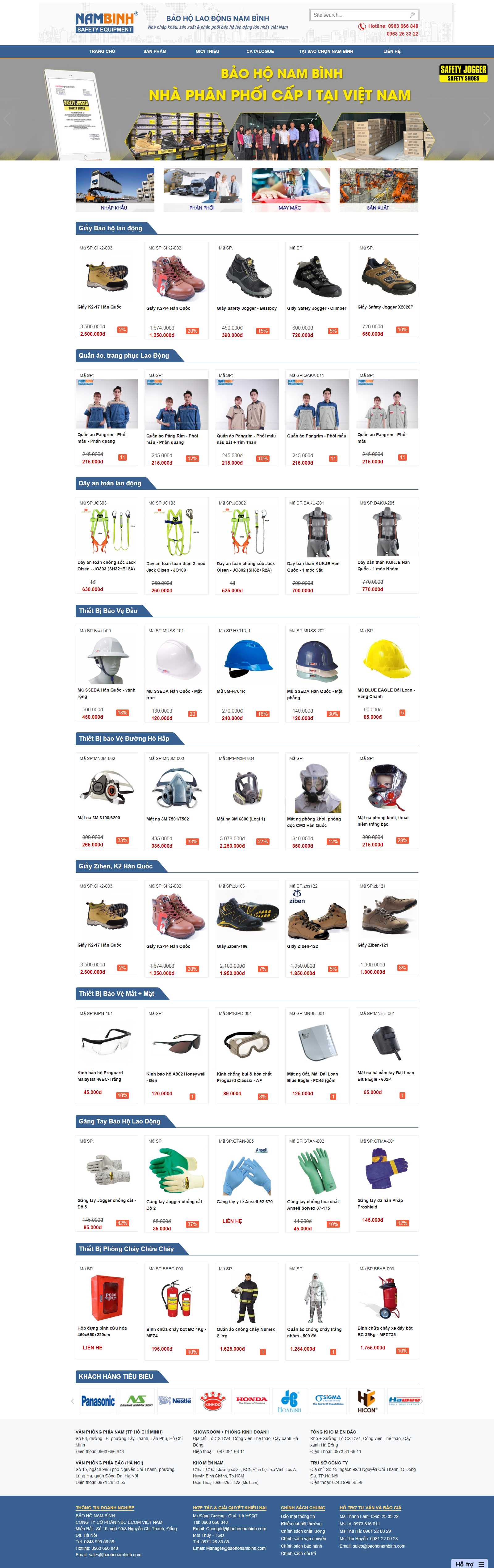 Thiết kế Website giày bảo hộ - baohonambinh.vn - VietWebGroup.Vn