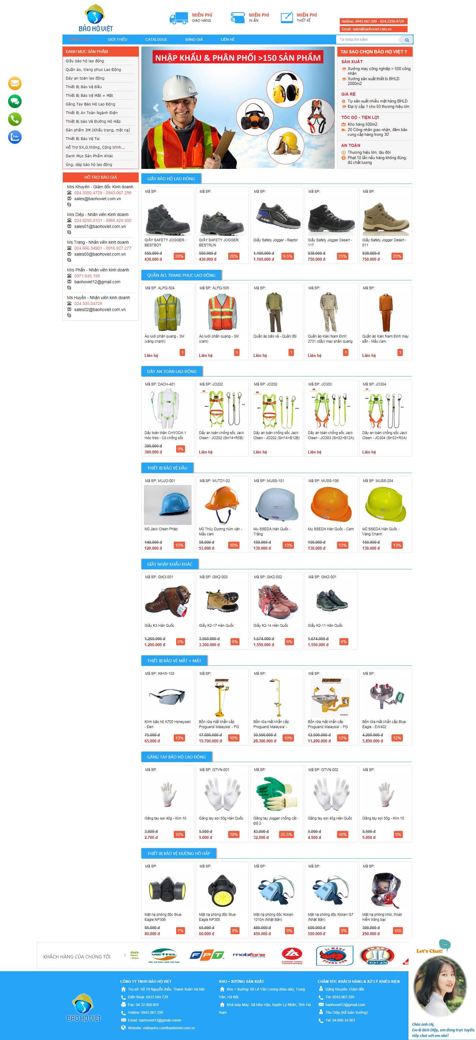 Thiết kế Website giày bảo hộ - vietbaoho.com - VietWebGroup.Vn