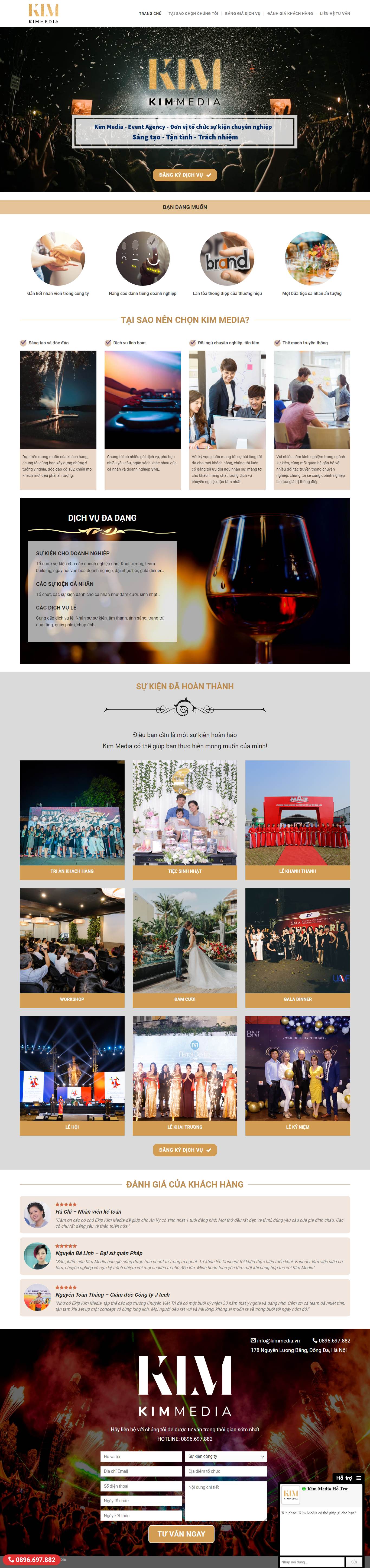 Thiết kế Website tổ chức sự kiện - sukien.kimmedia.vn - VietWebGroup.Vn