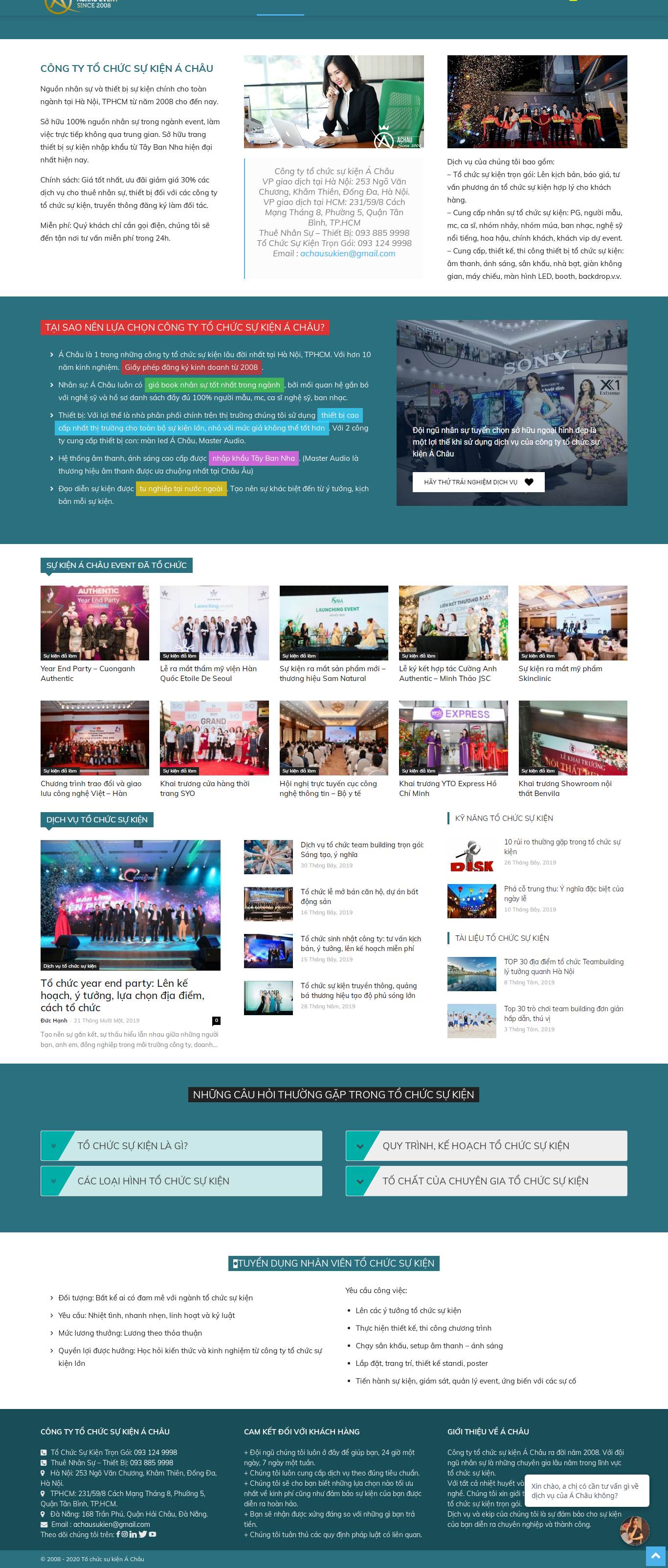 Thiết kế Website tổ chức sự kiện - sukienachau.com - VietWebGroup.Vn