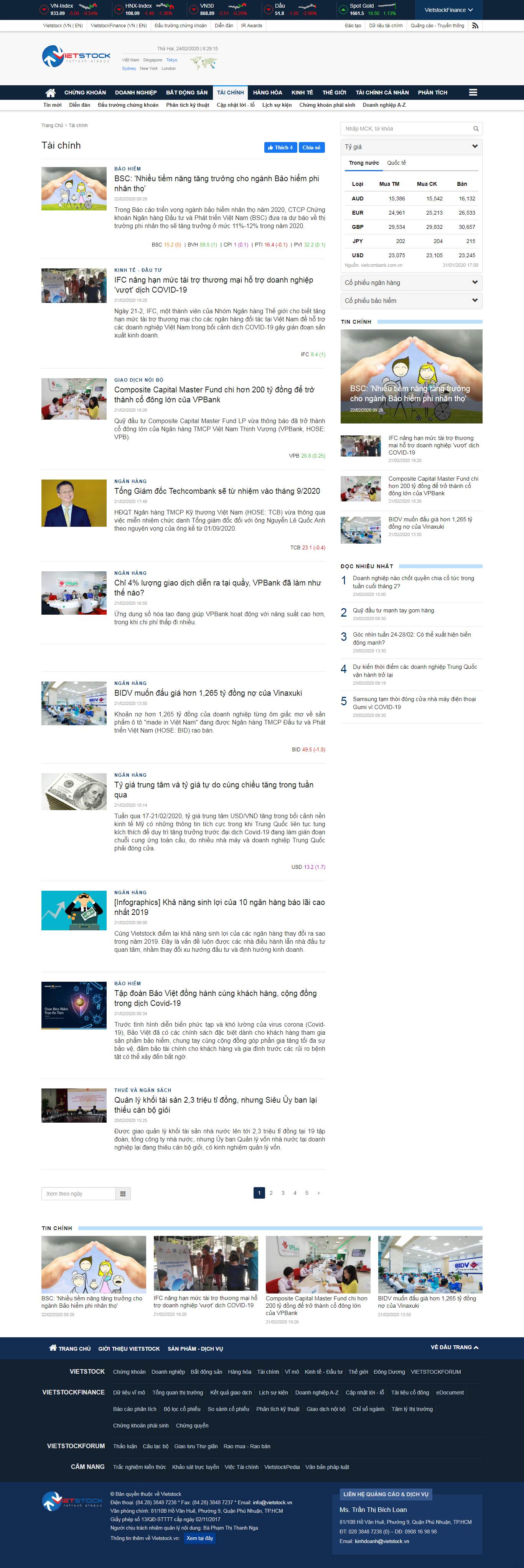 Thiết kế Website tài chính - vietstock.vn - VietWebGroup.Vn